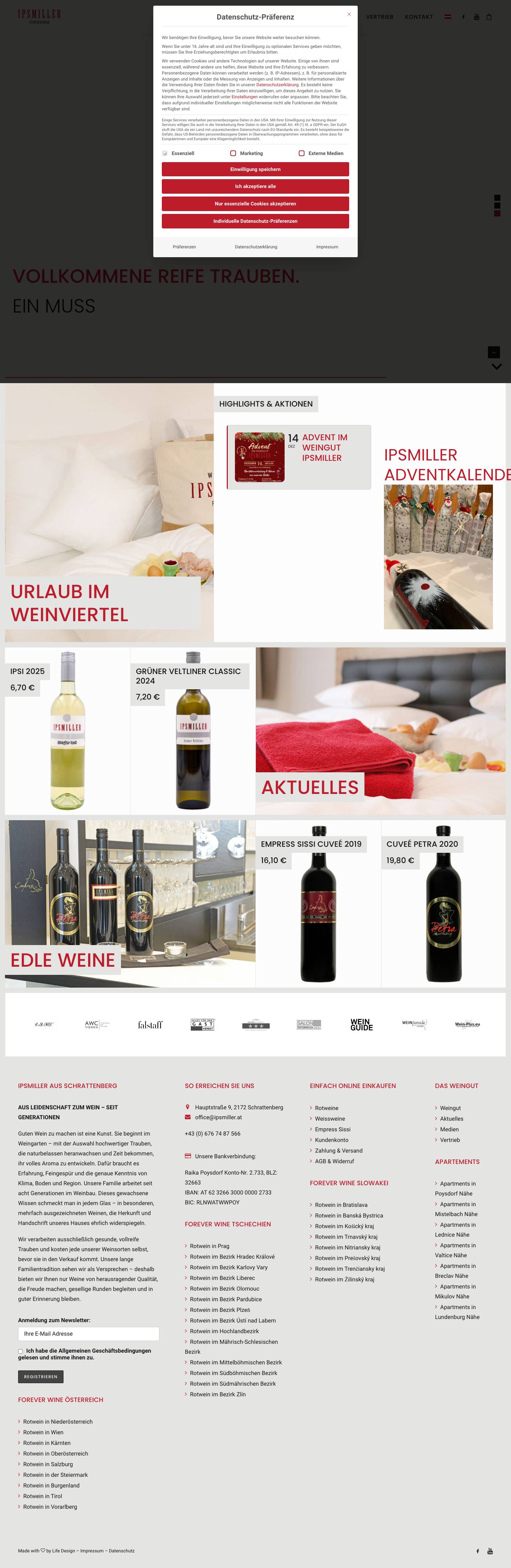 Weingut Ipsmiller - Beste Rotweine & Weissweine seit 8 Generationen - Full Screenshot