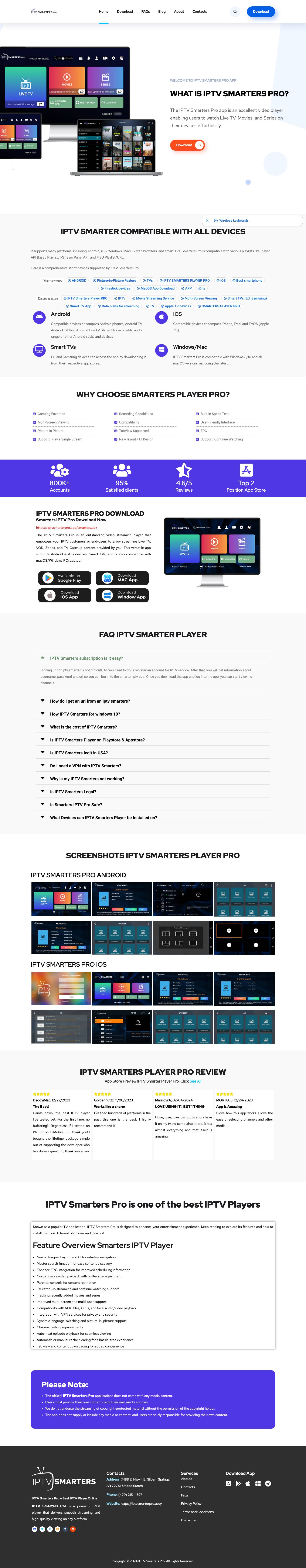 IPTV Smarters Pro Player on the Firestick, Android & IOS - Full Screenshot