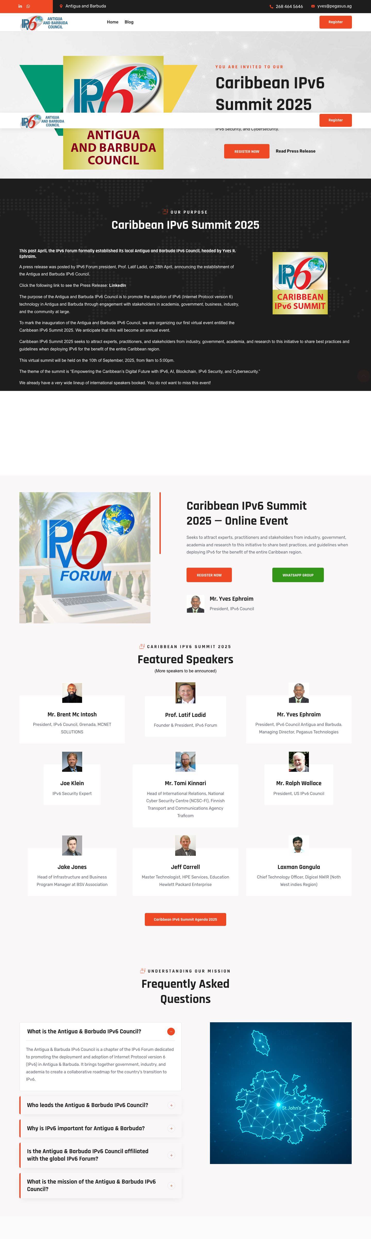 Antigua and Barbuda IPv6 Council - Full Screenshot