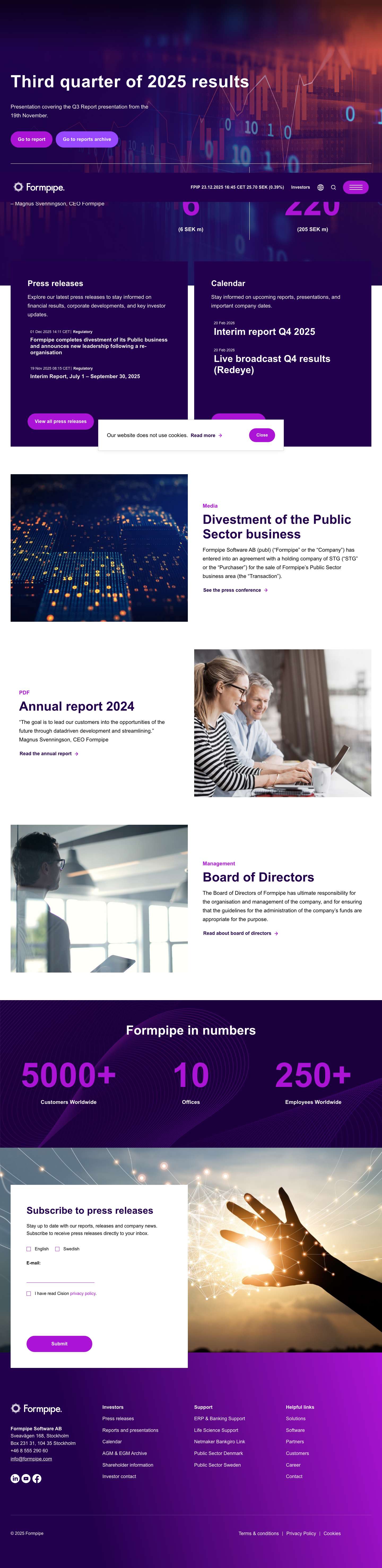 Formpipe – Building Valuable Relationships With Data - Full Screenshot