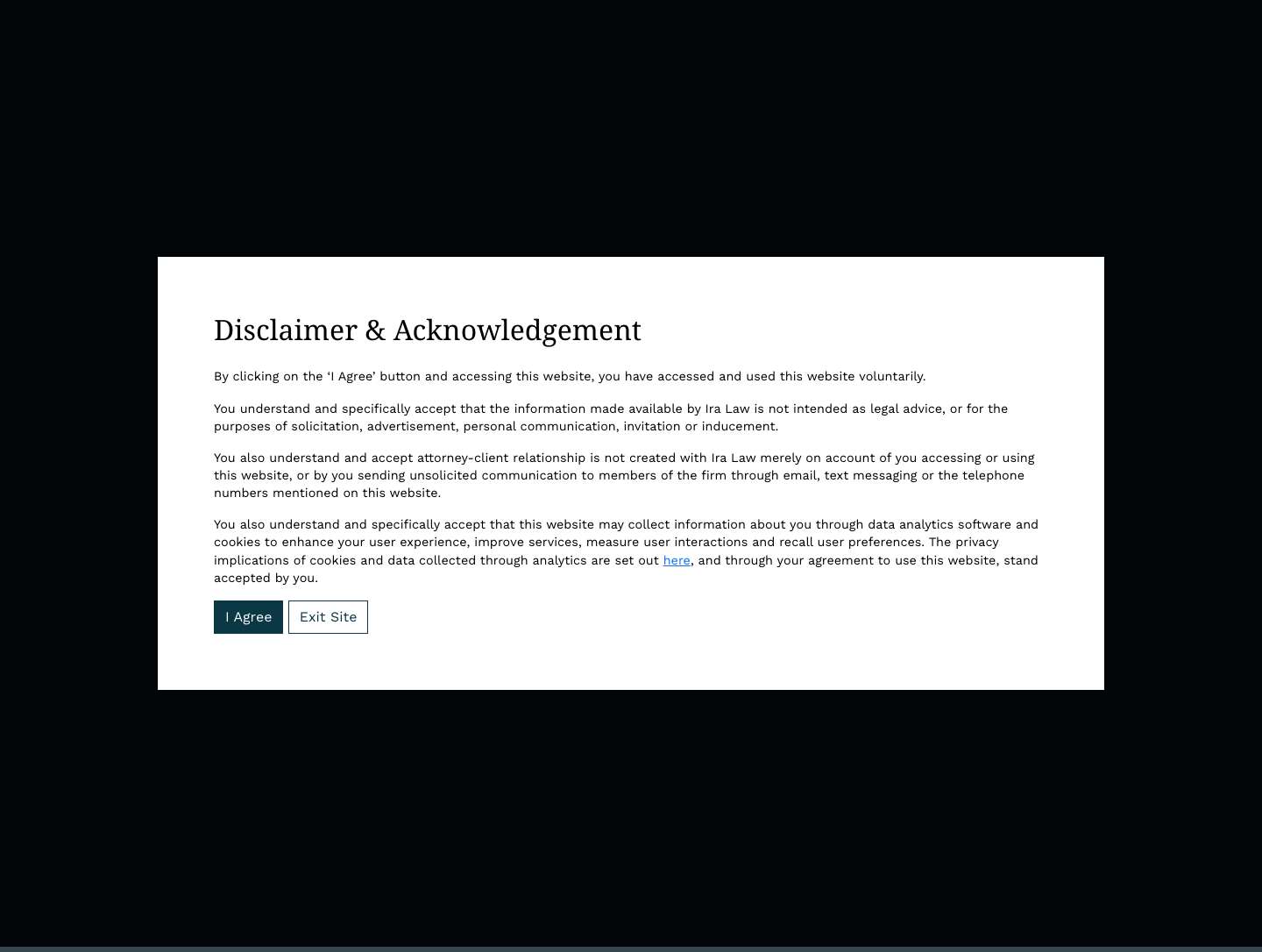 Home - Ira Law - Full Screenshot