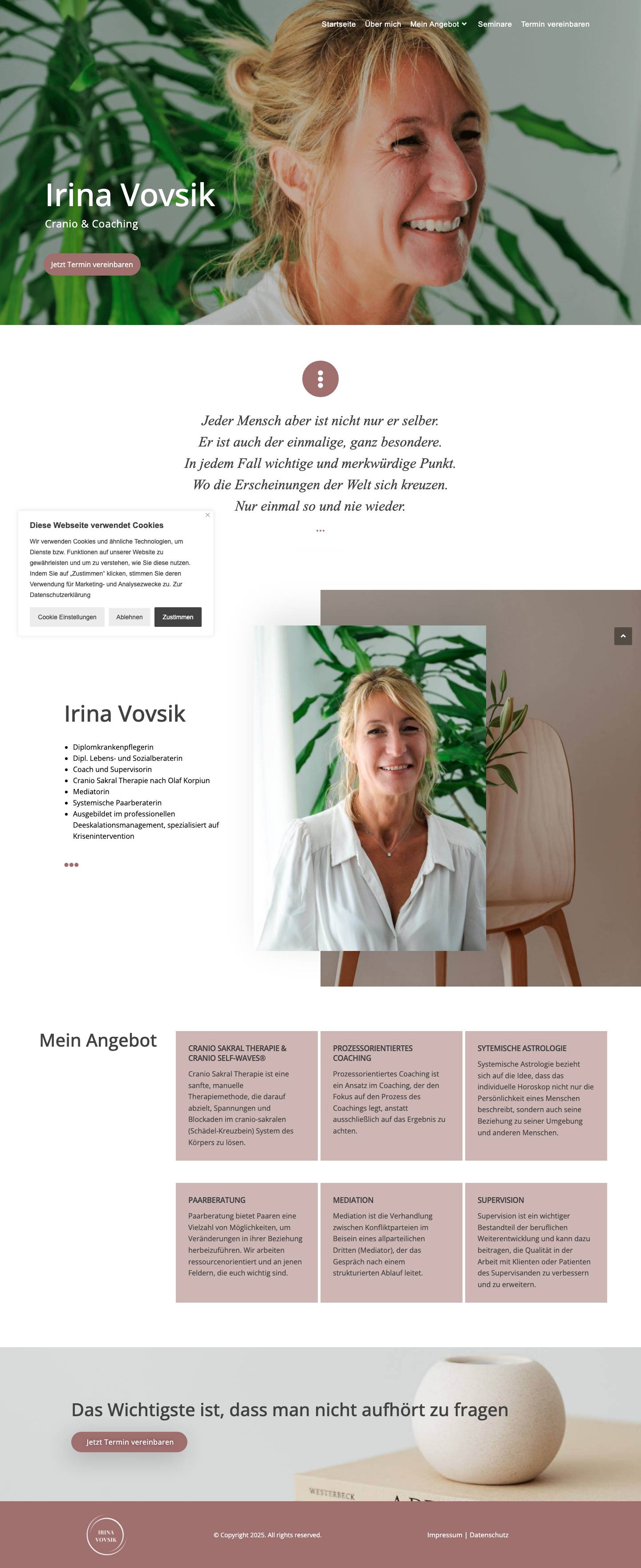 Startseite - Irina Vovsik - Full Screenshot