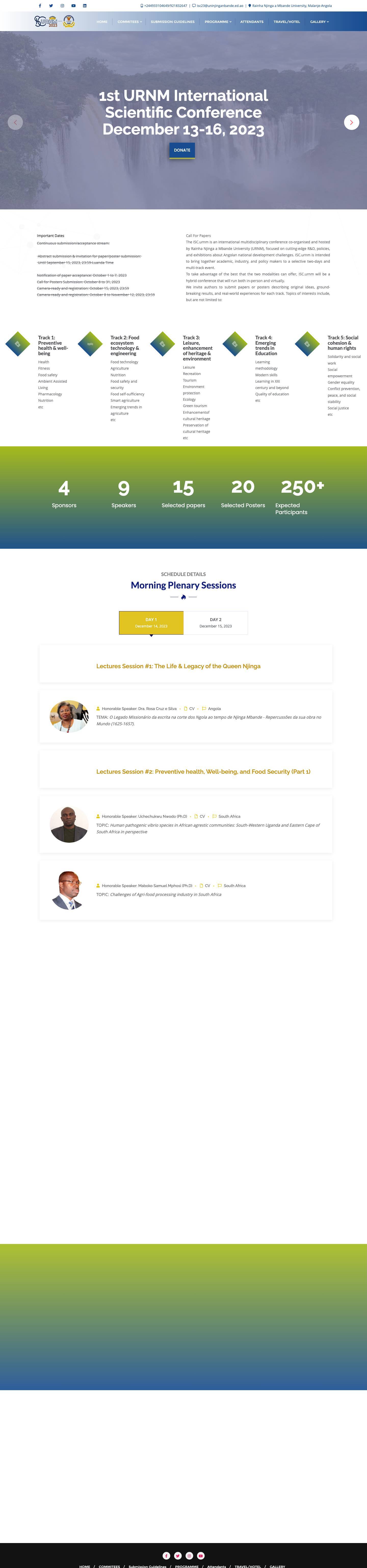 ISC – International Scientific Conference - Full Screenshot