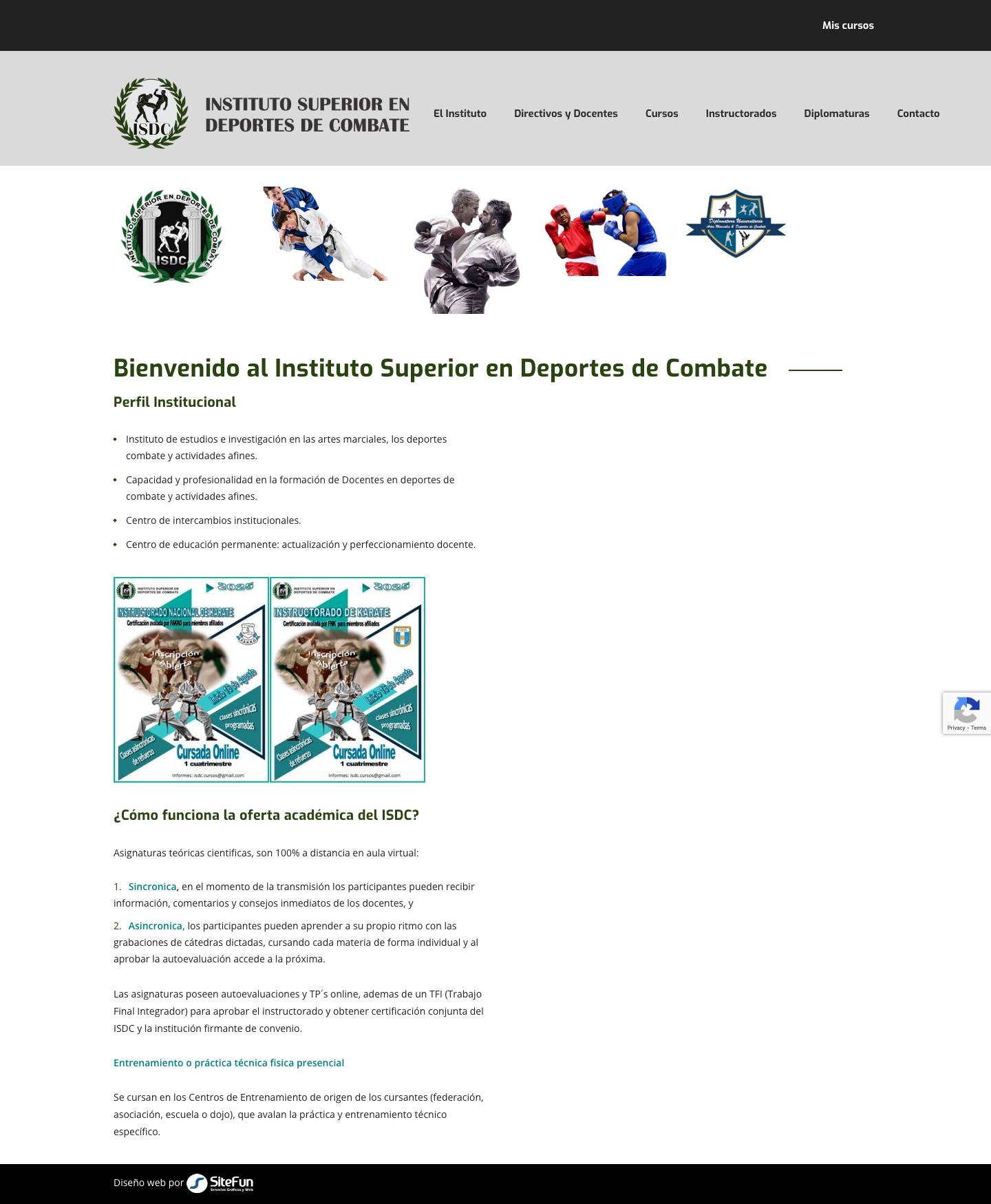 Instituto Superior en Deportes de Contacto - Full Screenshot