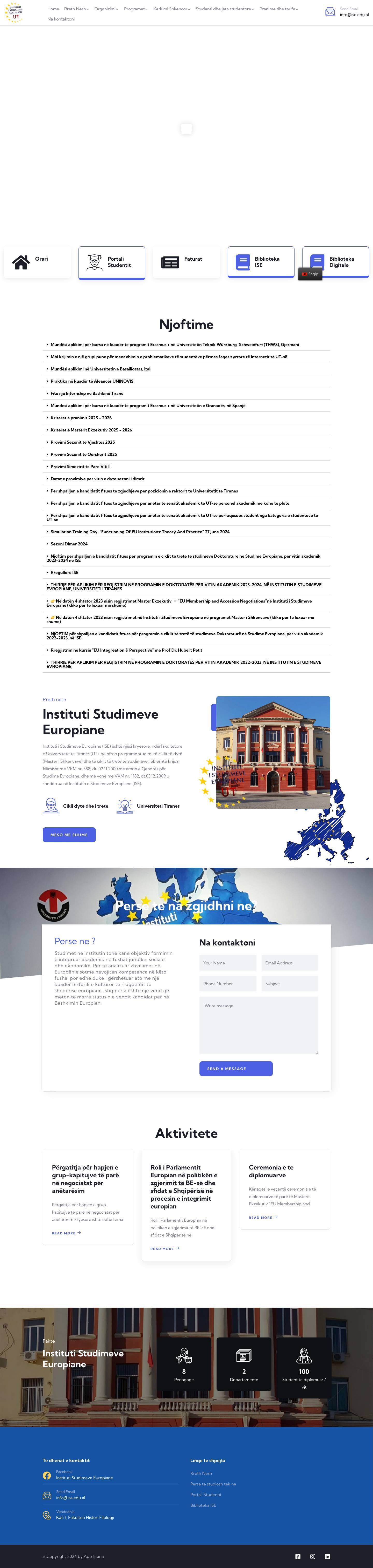 Instituti Studimeve Europiane - Full Screenshot