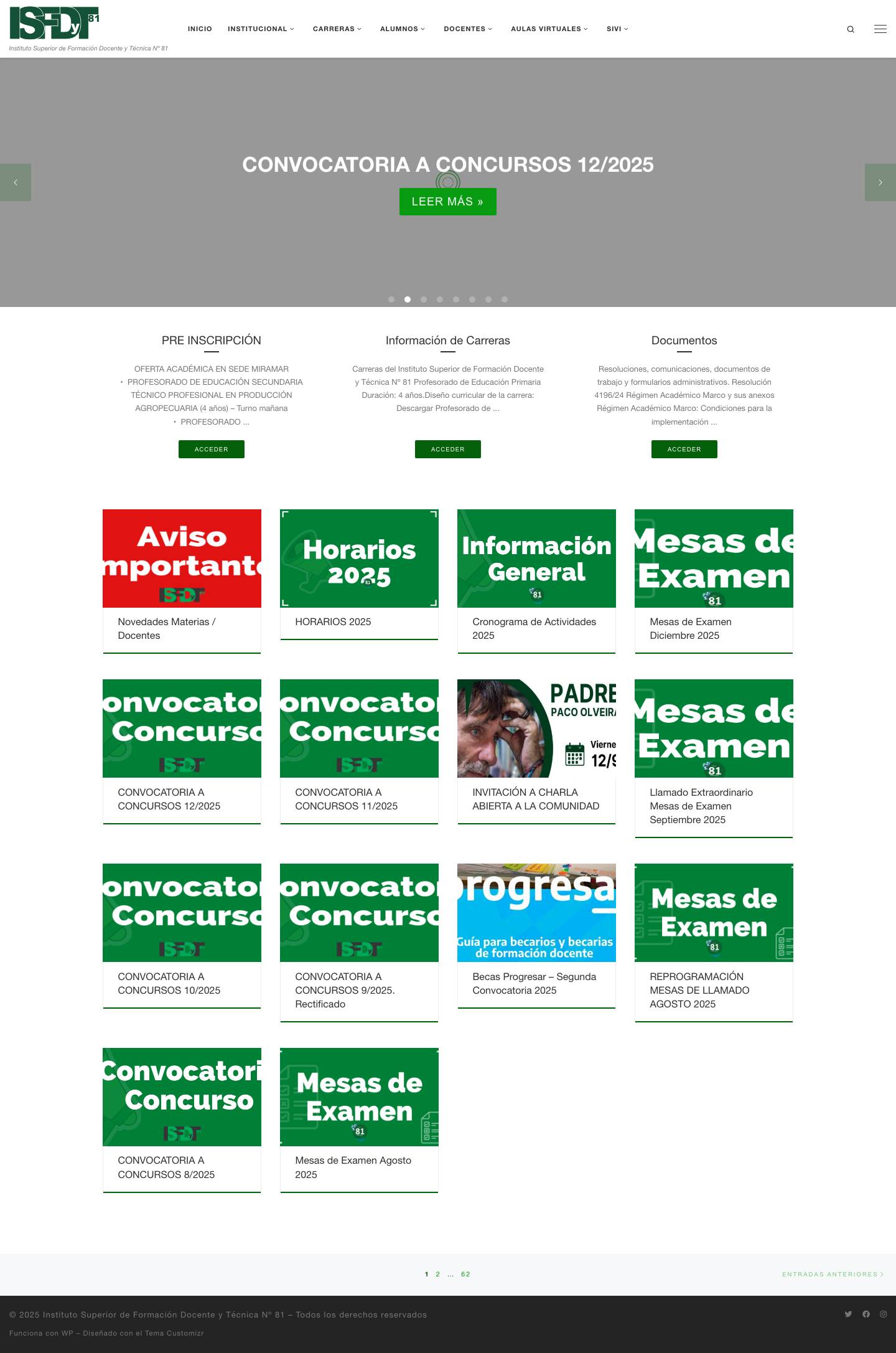 Instituto Superior de Formación Docente y Técnica Nº 81 – Instituto Superior de Formación Docente y Técnica Nº 81 - Full Screenshot