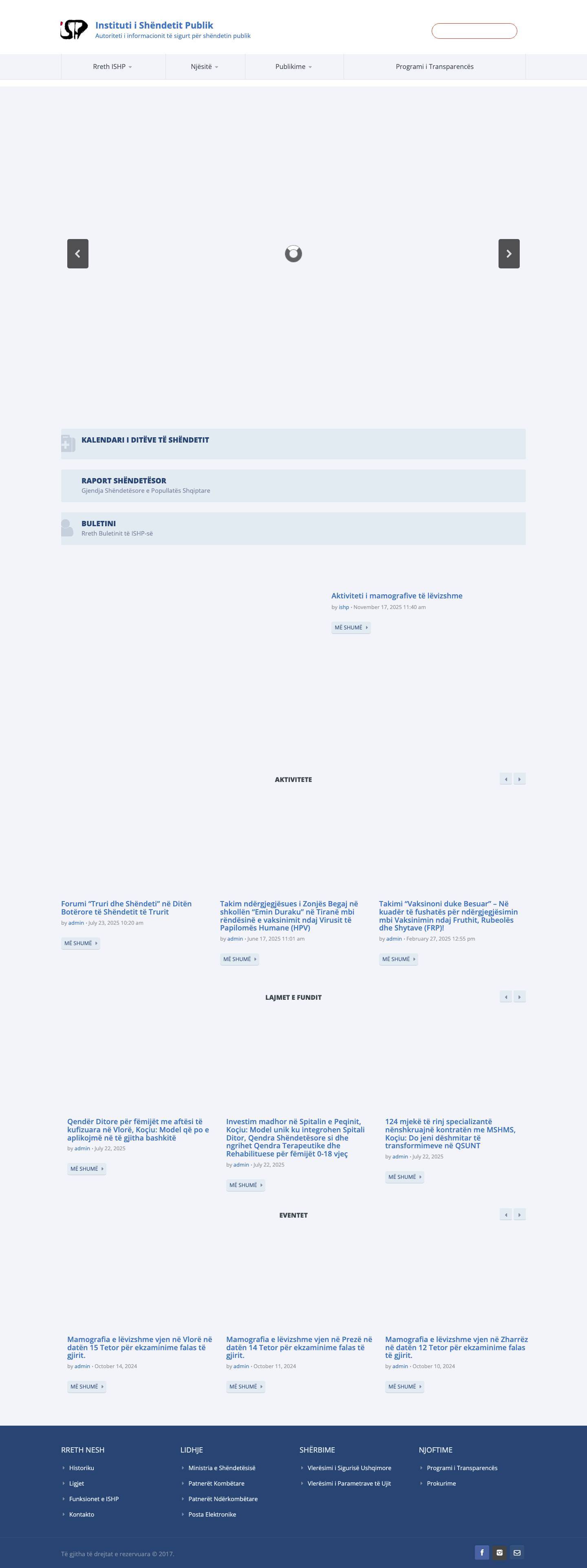 Instituti i Shëndetit Publik – ISHP - Full Screenshot