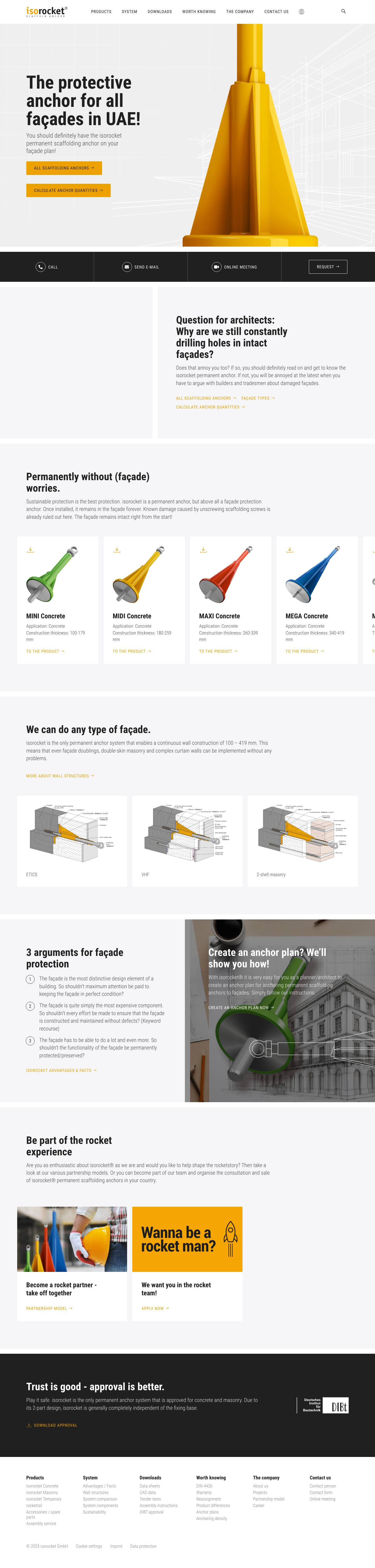isorocket | The protective anchor for all façades! - Full Screenshot