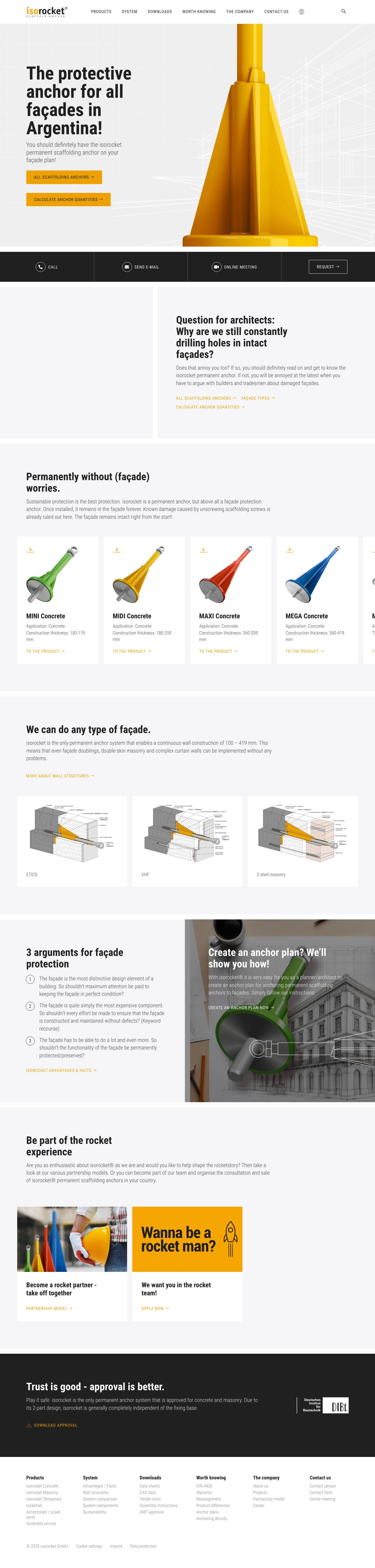 isorocket | The protective anchor for all façades! - Full Screenshot