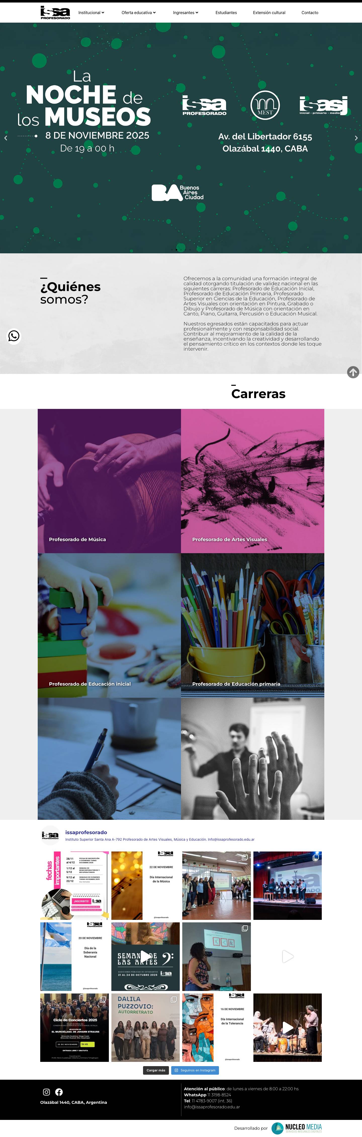 Inicio - Instituto Superior Santa Ana (A-792) - Full Screenshot