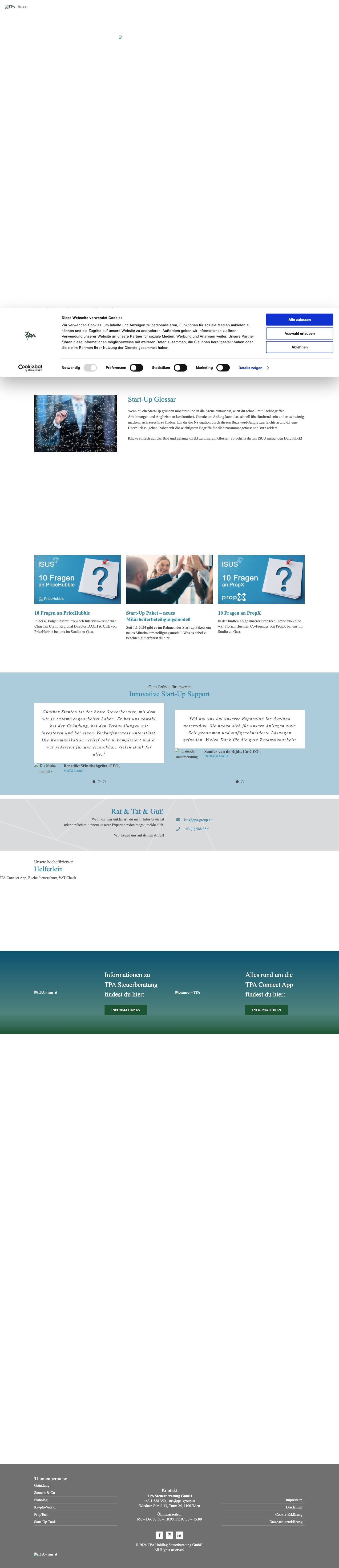 ISUS - Alles zum Start-Up gründen! - Full Screenshot