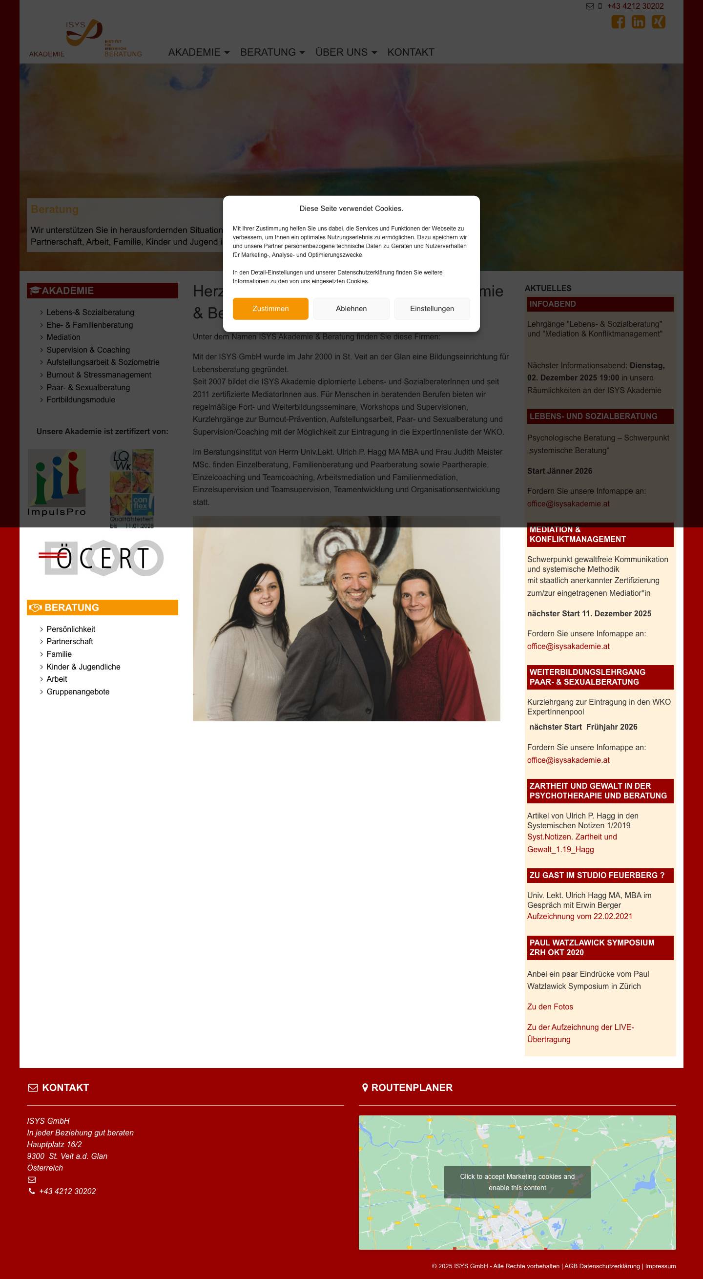 Herzlich Willkommen bei der ISYS Akademie & Beratung! - ISYS GmbH - Full Screenshot