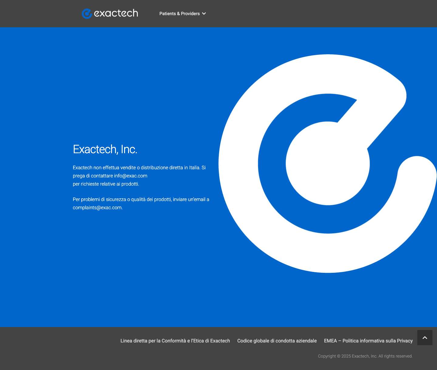 Exactech Home - it.exac.com - Full Screenshot