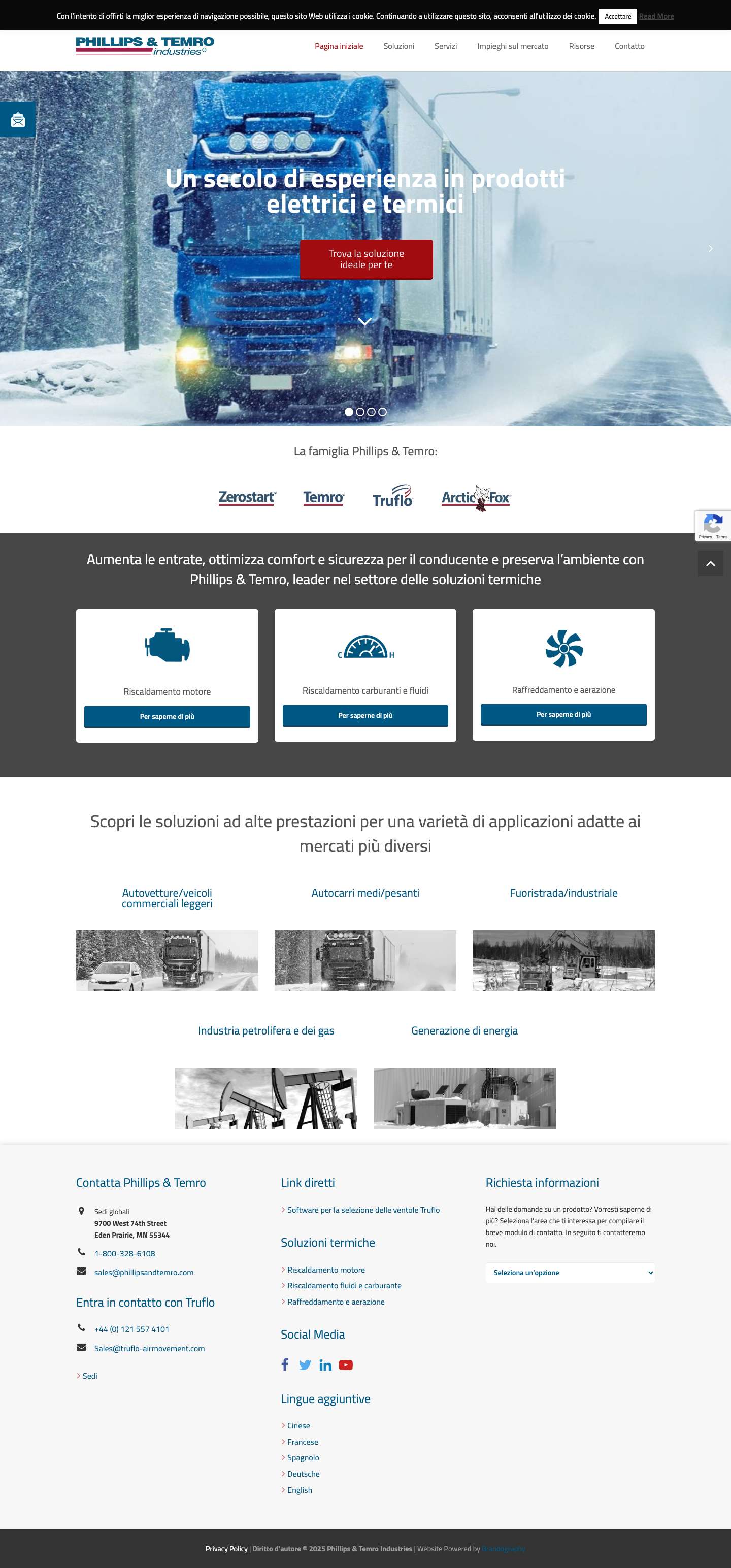 Phillips & Temro Industries | Heating, Cooling & Electrical Solutions - Full Screenshot