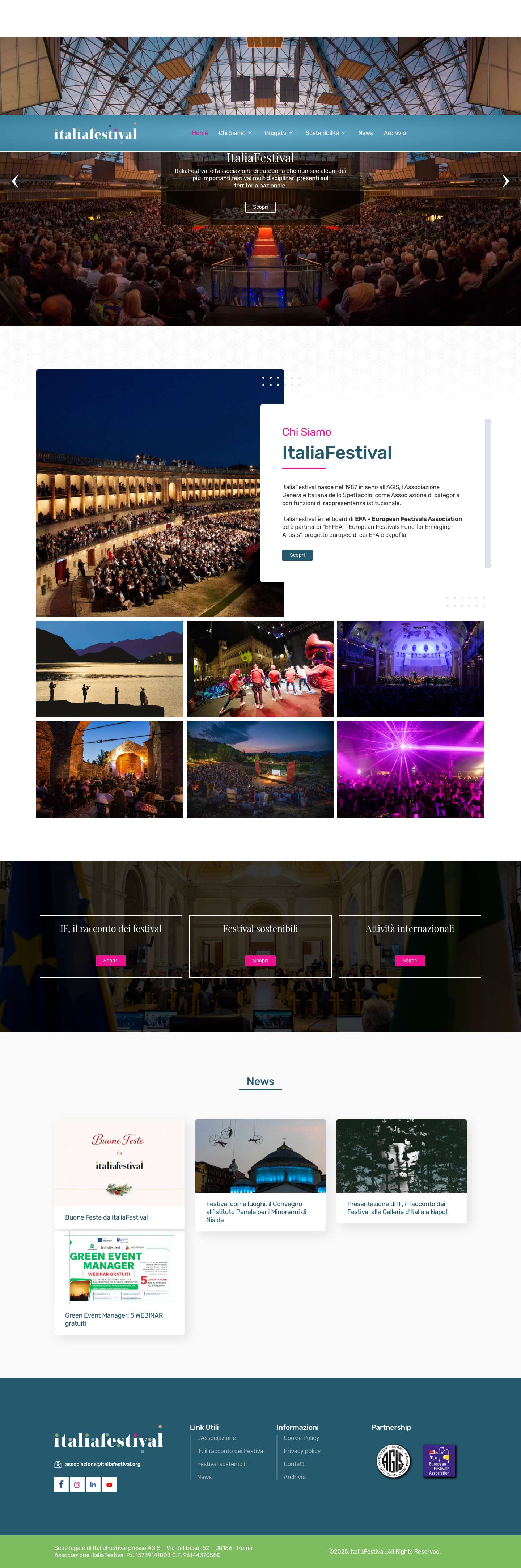 Home - ItaliaFestival - Full Screenshot