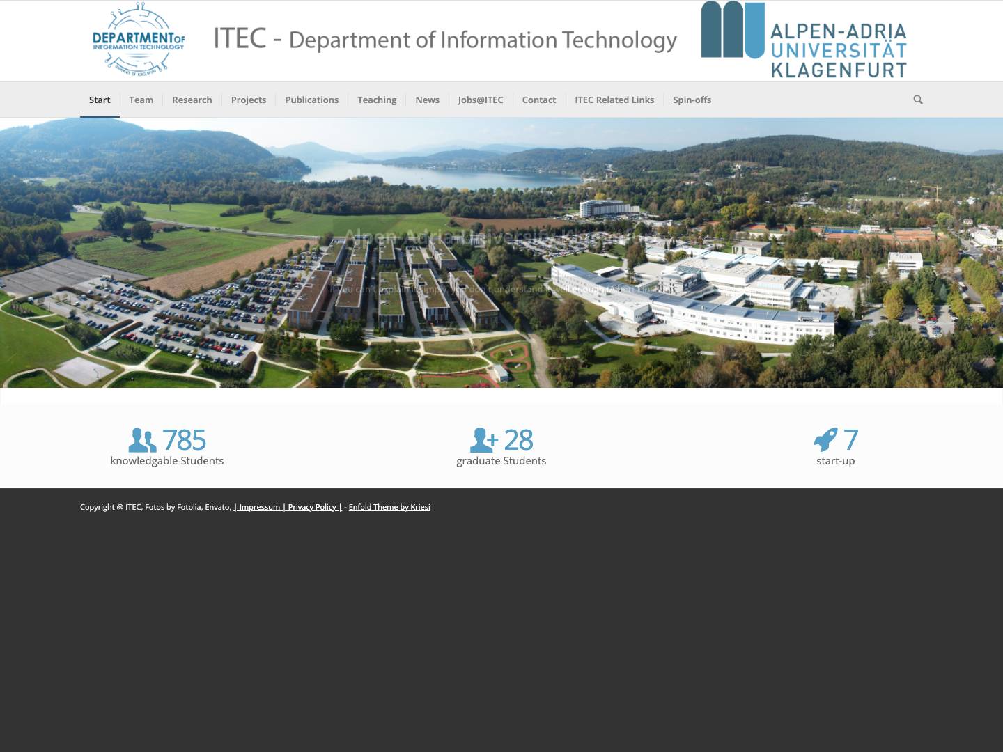 ITEC Homepage – Department of Information Technology @AAU - Full Screenshot