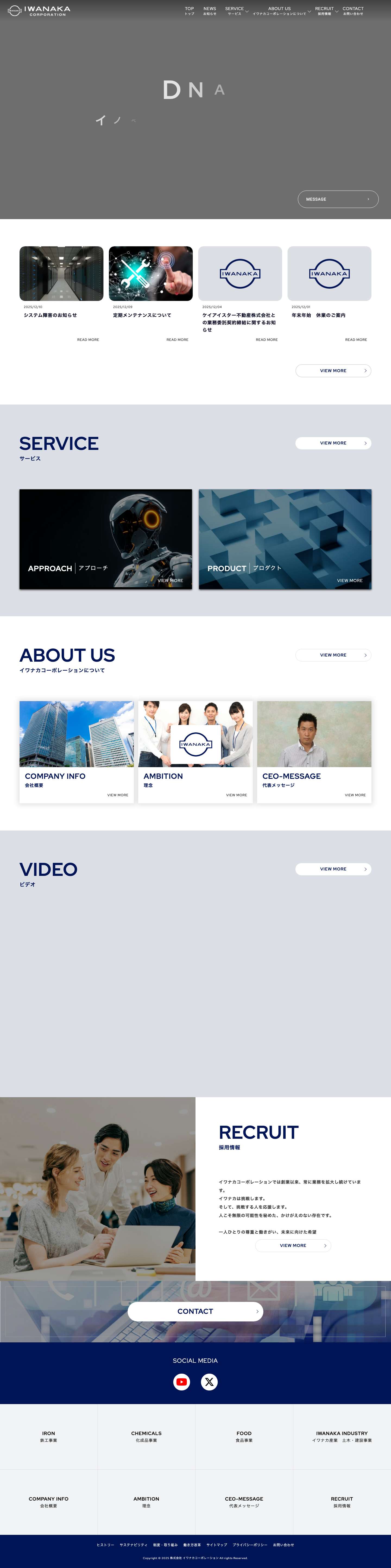 株式会社イワナカコーポレーション - Full Screenshot