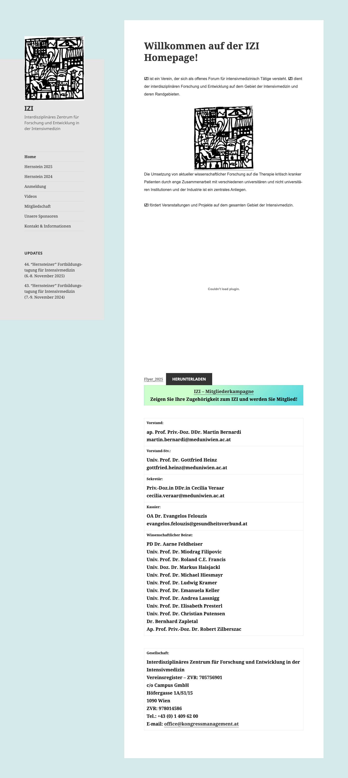 IZI – Interdisziplinäres Zentrum für Forschung und Entwicklung in der Intensivmedizin - Full Screenshot
