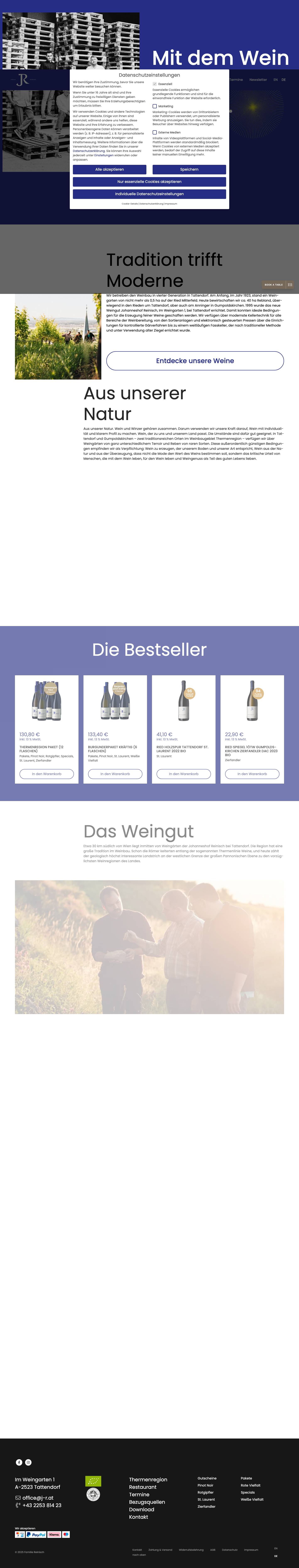 Home - Weingut Familie Reinisch - Full Screenshot