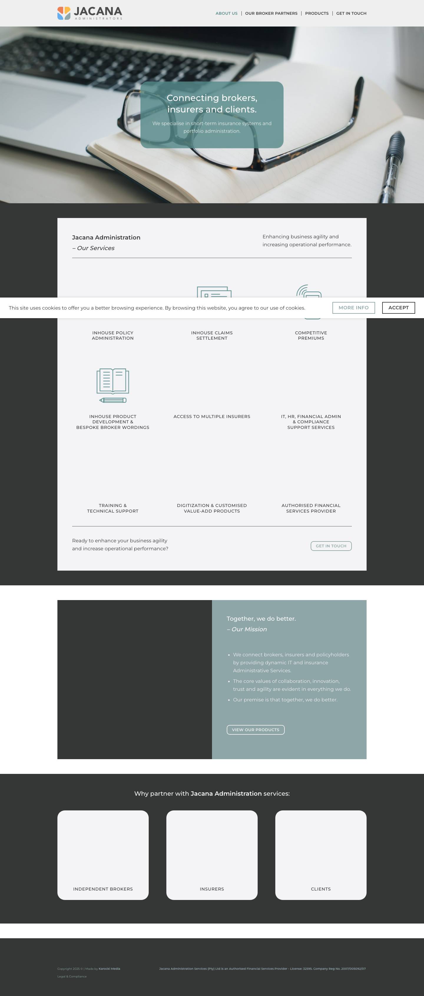 About us - Jacana AdministrationPrice Forbes Logo - Full Screenshot