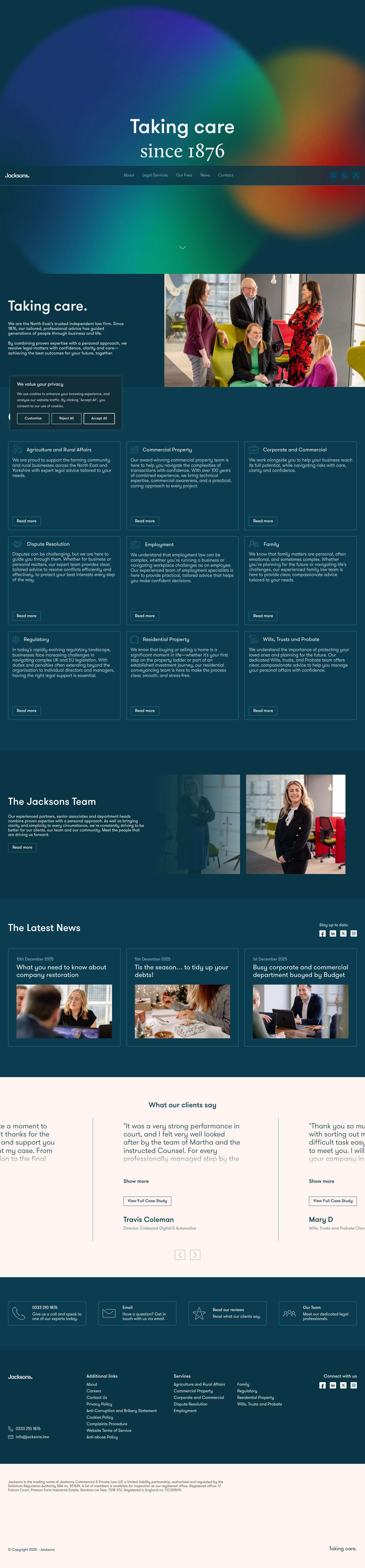 Jacksons Law Firm | Business & Personal Legal Advice Solicitors - Full Screenshot