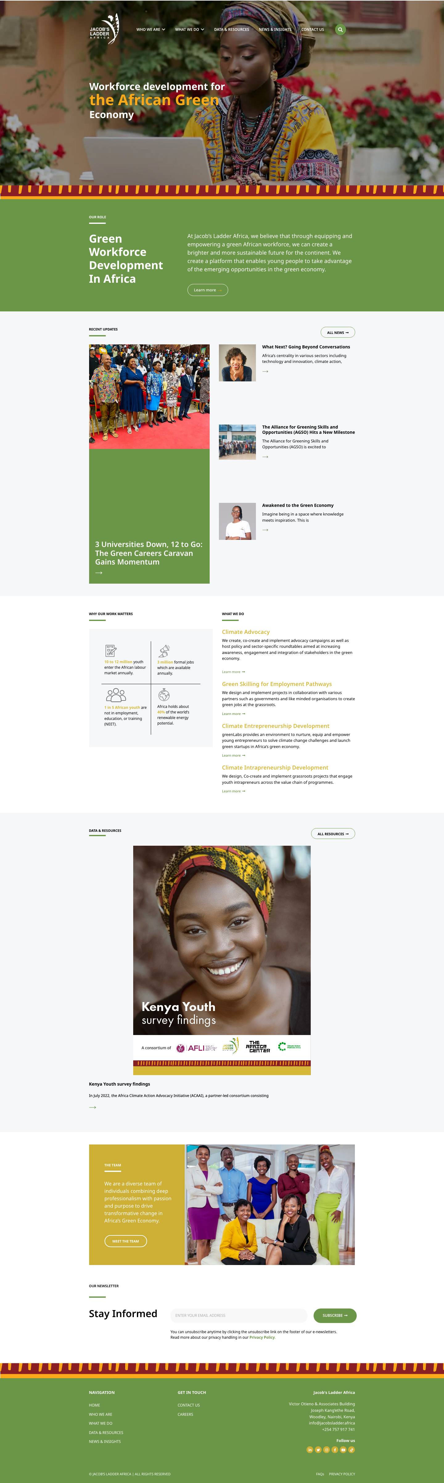 Jacob’s Ladder Africa - Activating 30 million jobs in the African green economy - Full Screenshot