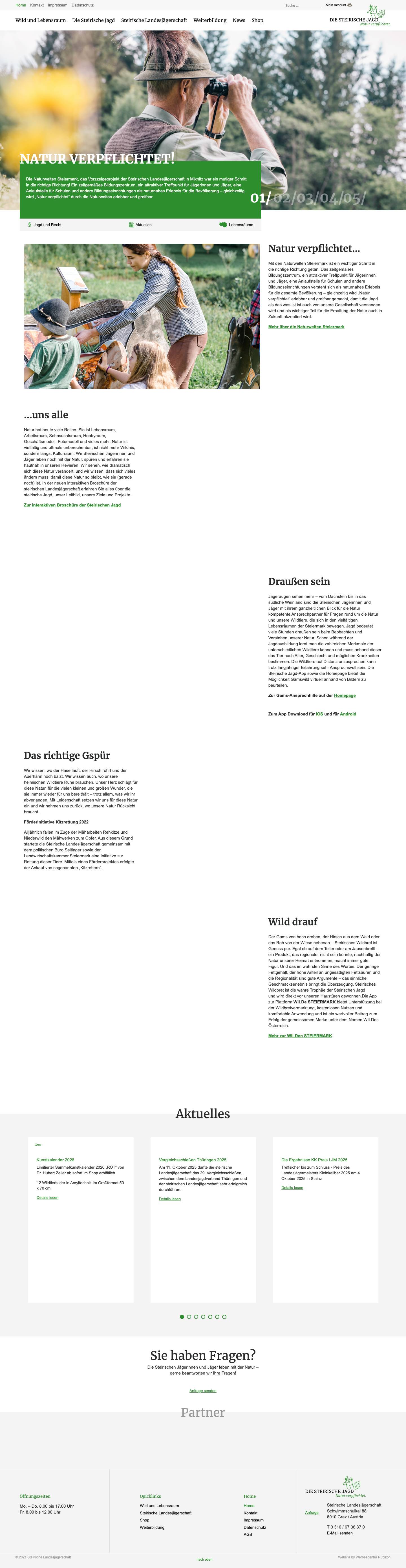 Die Steirischen Jägerinnen und Jäger Steirische Landesjägerschaft - Full Screenshot