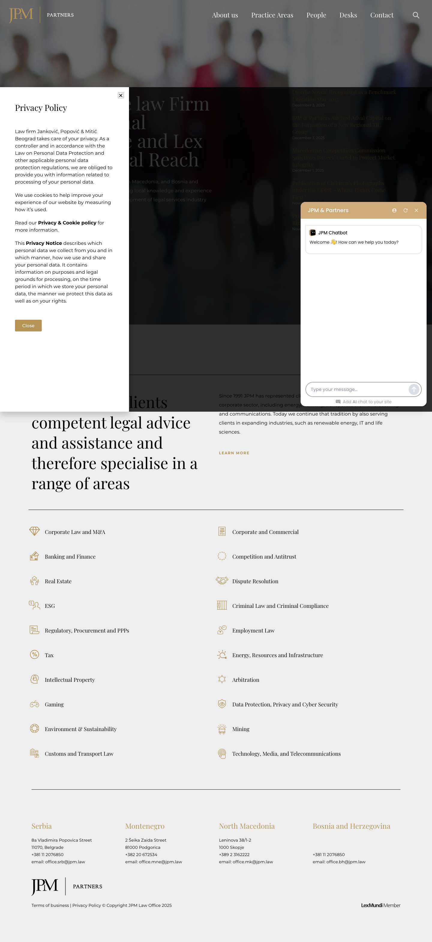 JPM & Partners | Full-Service Law Firm with Regional Prominence and Lex Mundi Global Reach - Full Screenshot