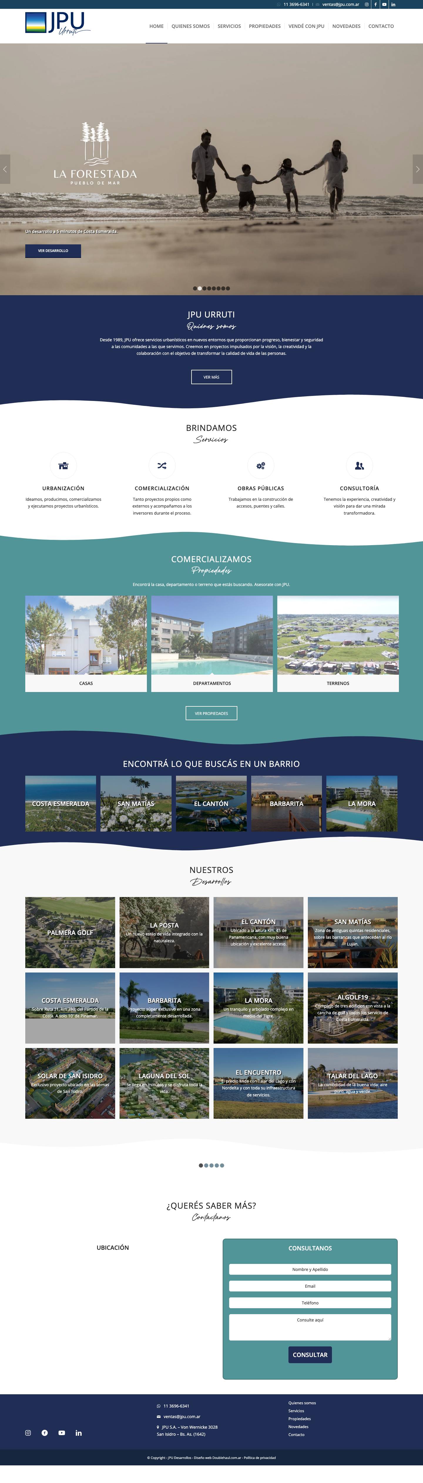 JPU Desarrollos | Desarrollos - Barrios Privados - Lotes - Full Screenshot