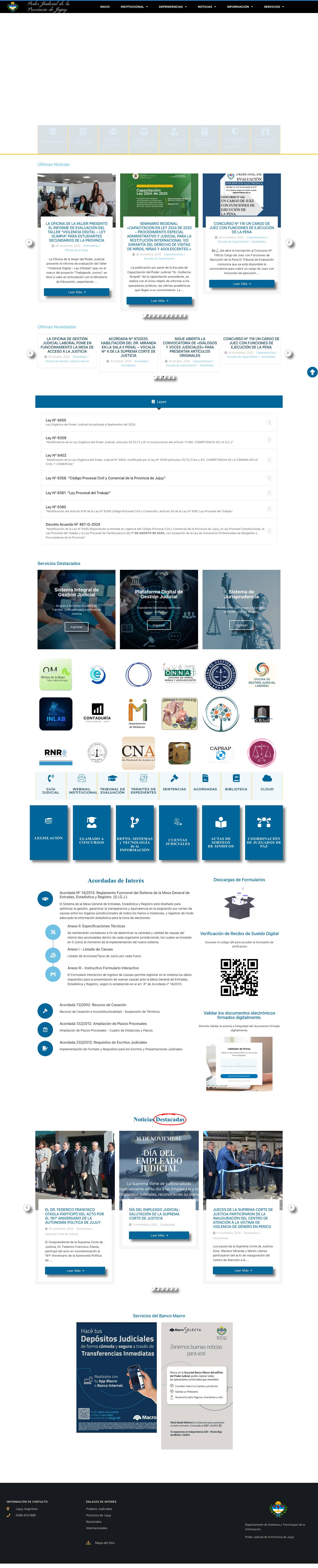 Poder Judicial – Poder Judicial de la Provincia de Jujuy - Full Screenshot