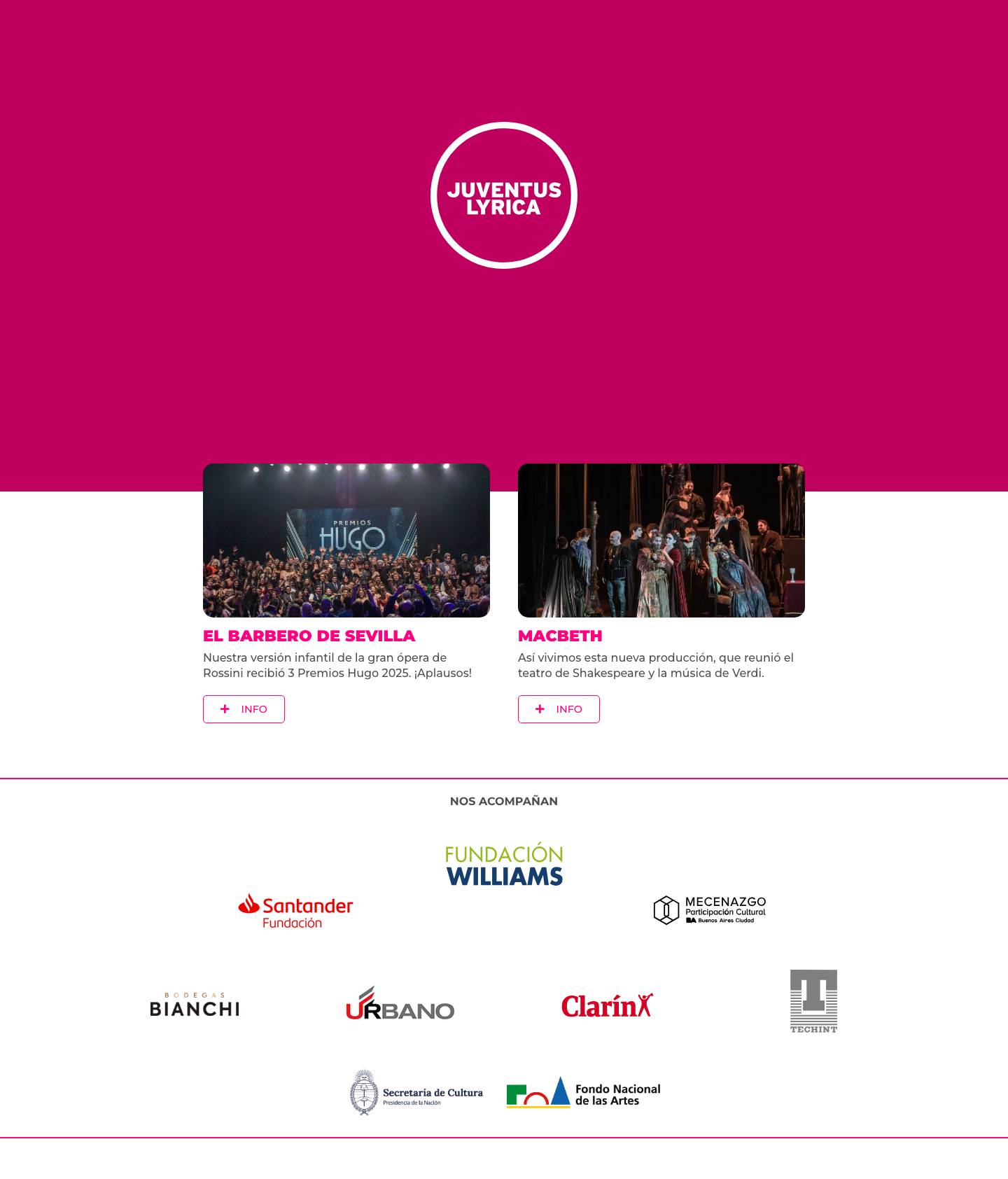 Juventus Lyrica – Asociación de Ópera - Full Screenshot