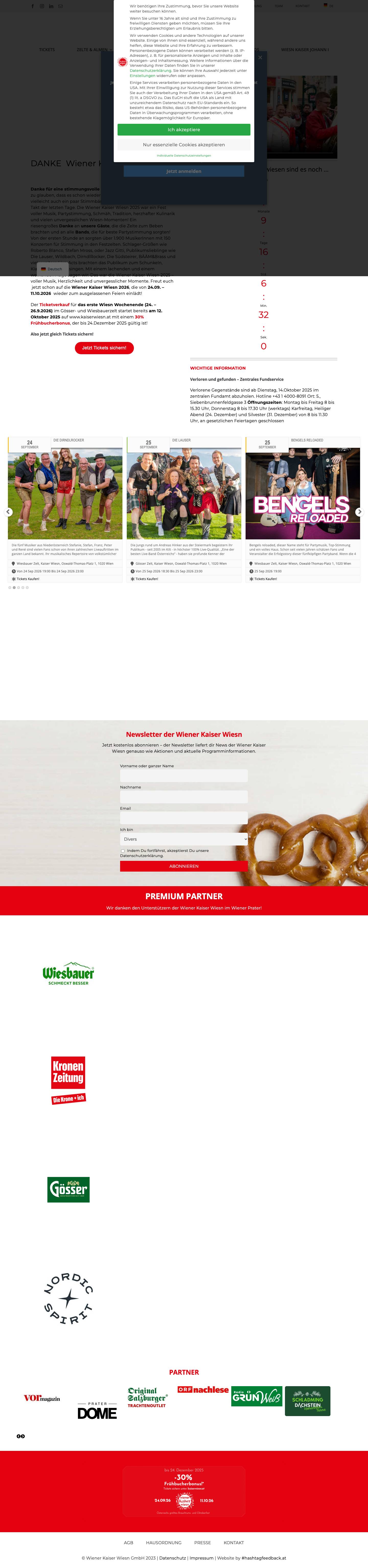 Wiener Kaiser Wiesn 2025 - Oktoberfest Wien - Full Screenshot