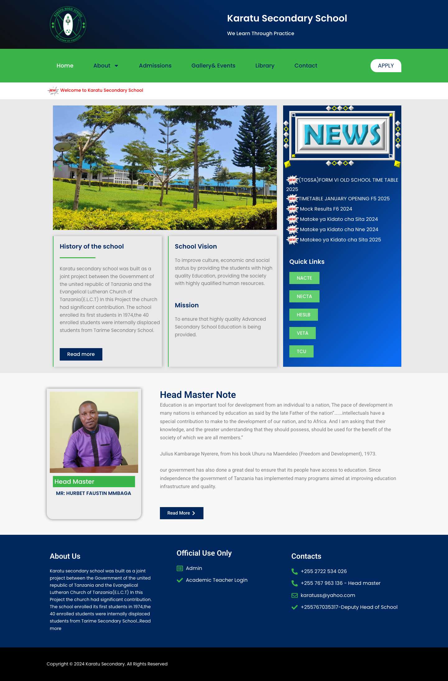 Karatu Secondary School - Full Screenshot