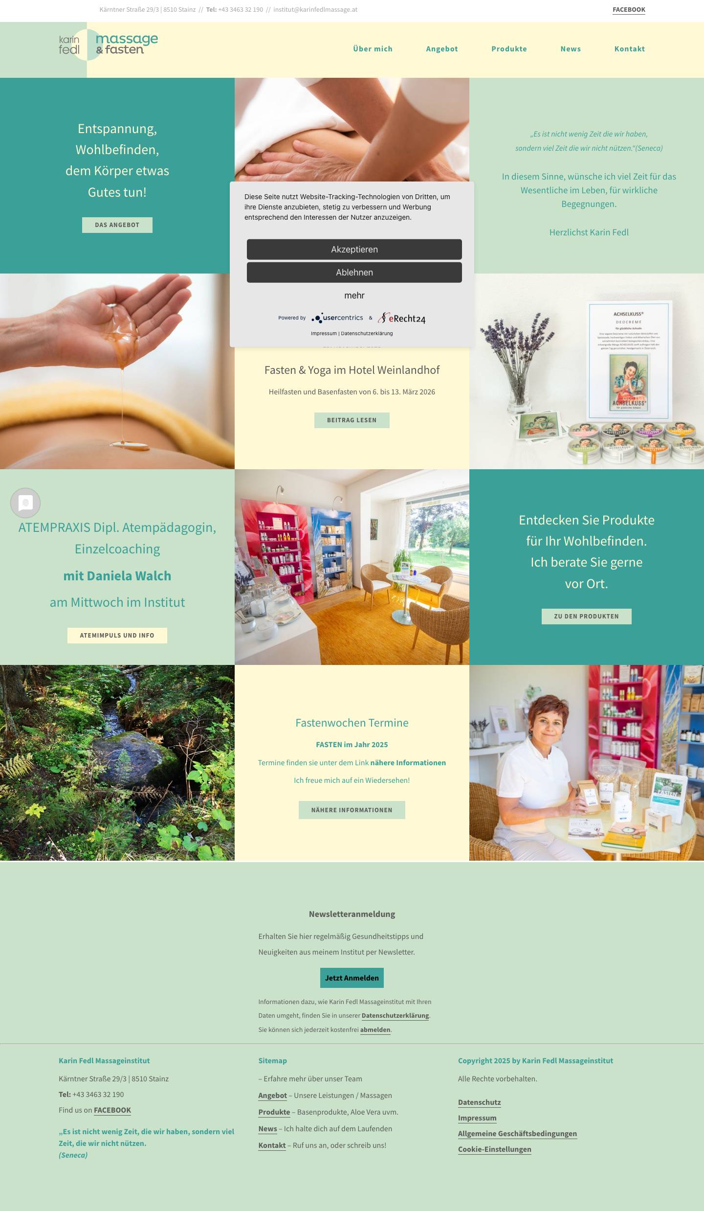 Startseite – Karin Fedl - Full Screenshot