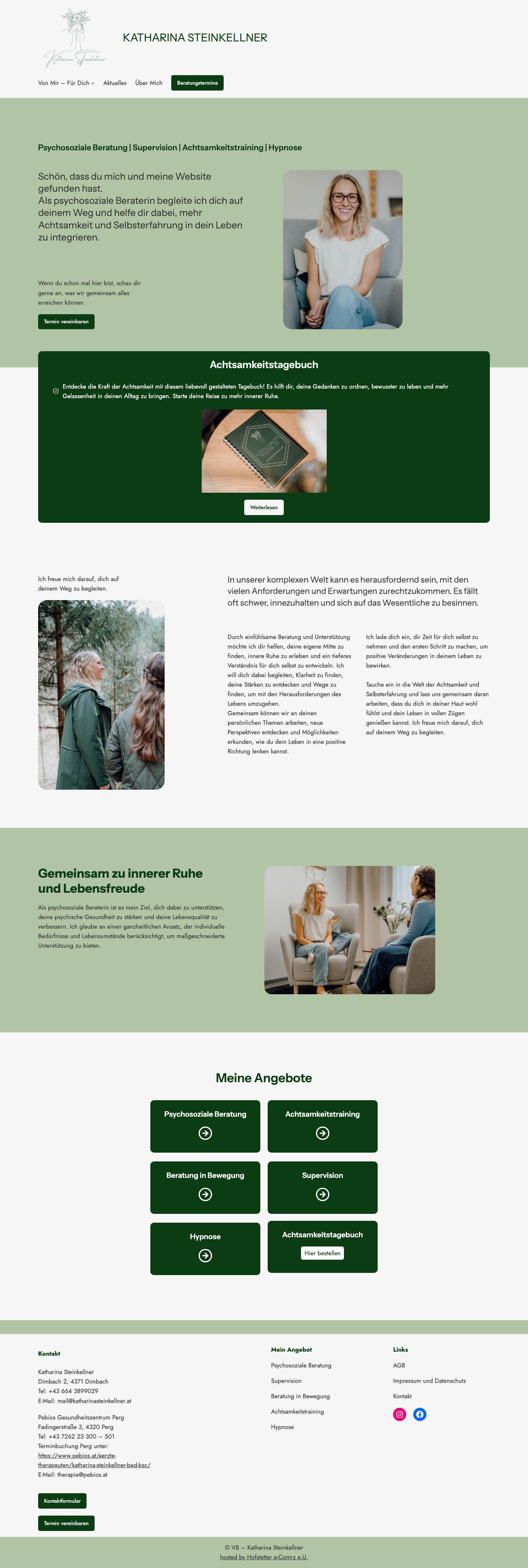 Katharina Steinkellner - Psychosoziale Beratung - Full Screenshot