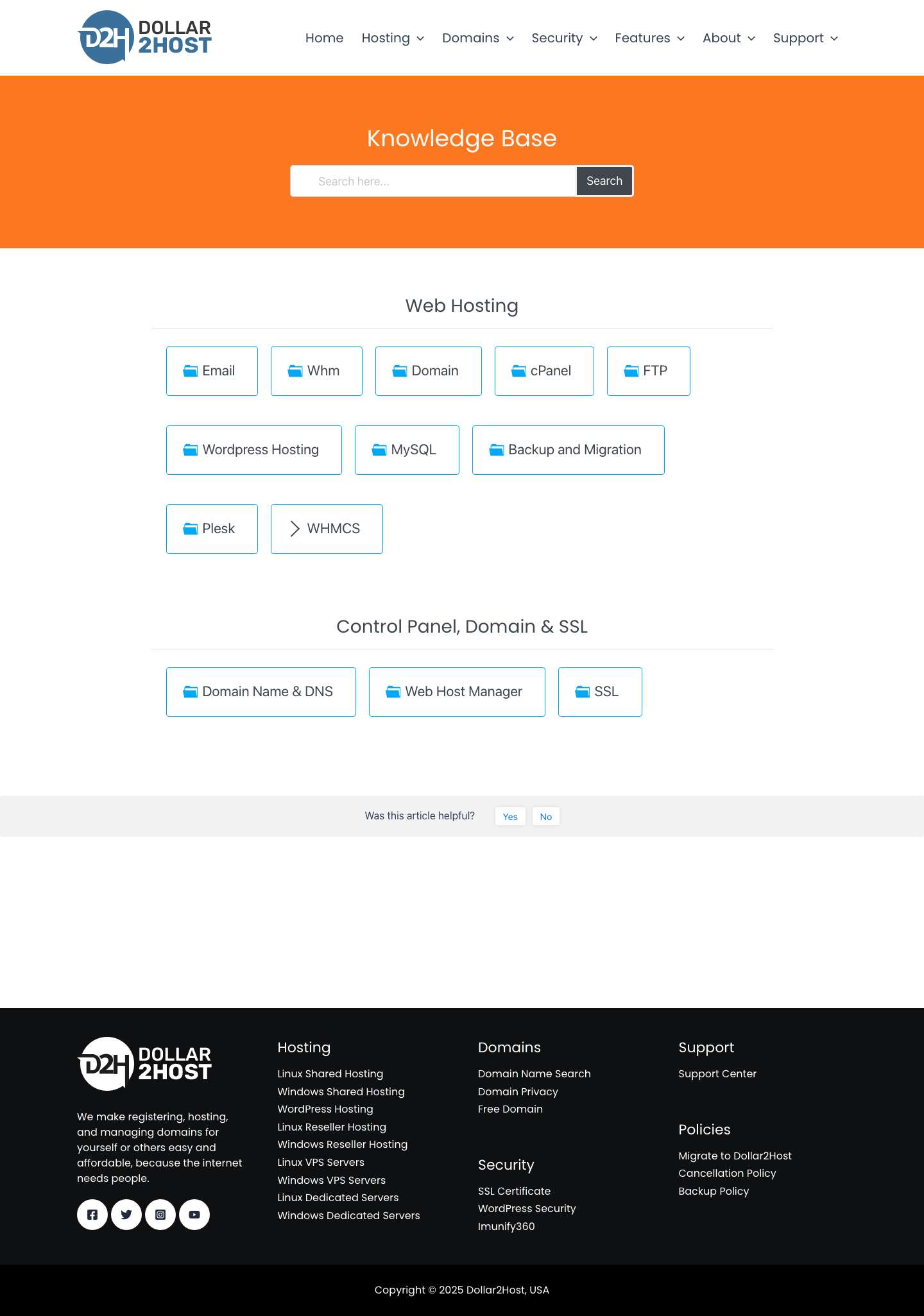 Knowledge Base - - Full Screenshot