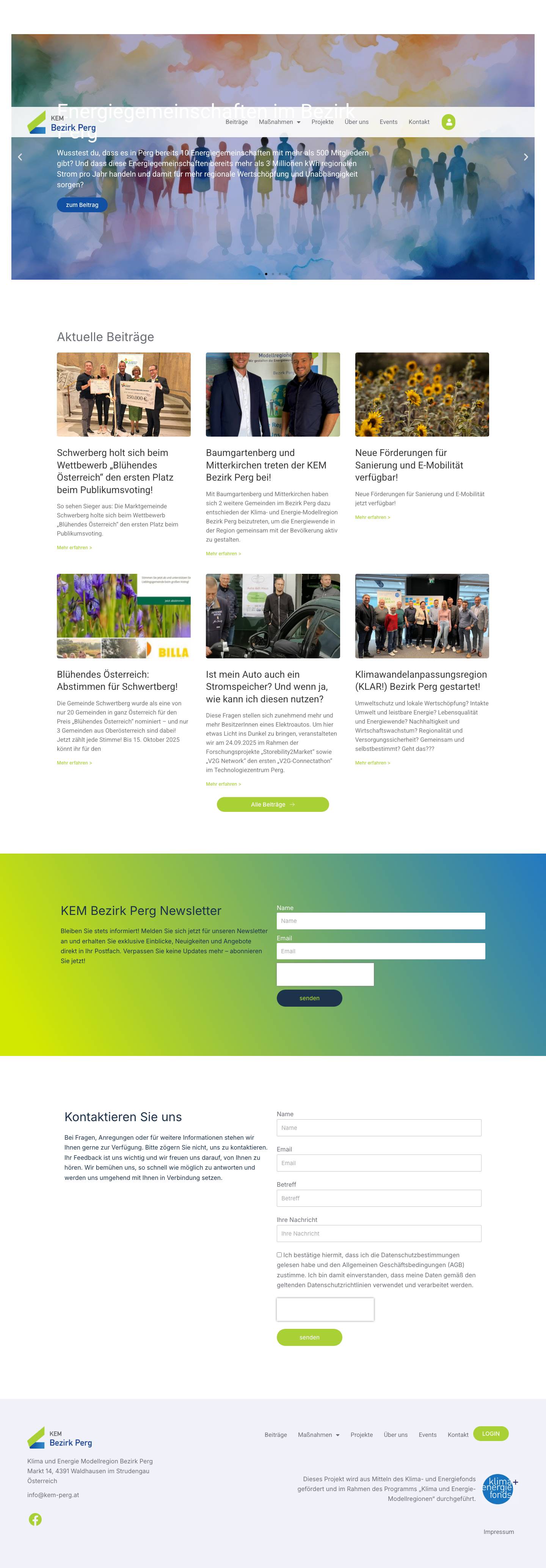 KEM Perg – Klima und Energie Modellregion Bezirk Pergicon-pfeil-weiss - Full Screenshot