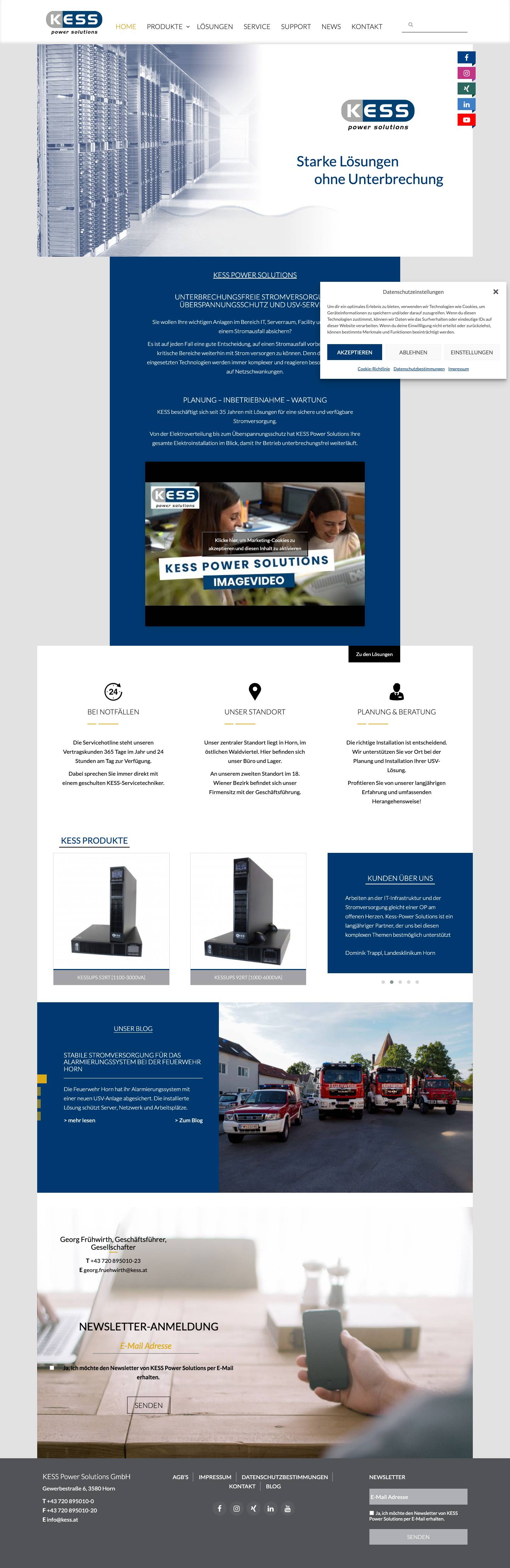 KESS Power Solutions - Starke Lösungen ohne Unterbrechung - Full Screenshot
