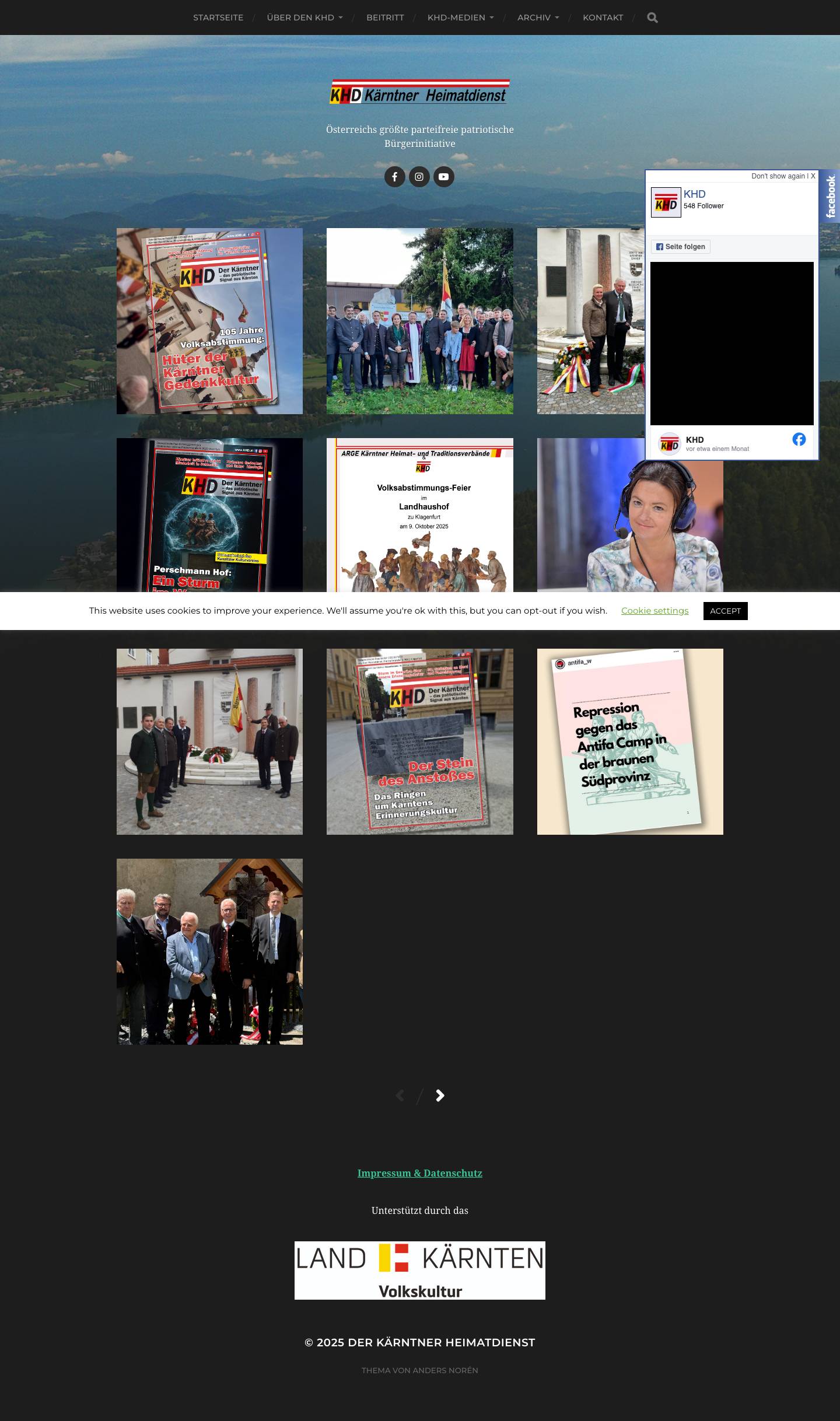 Der Kärntner Heimatdienst – Österreichs größte parteifreie patriotische Bürgerinitiative - Full Screenshot
