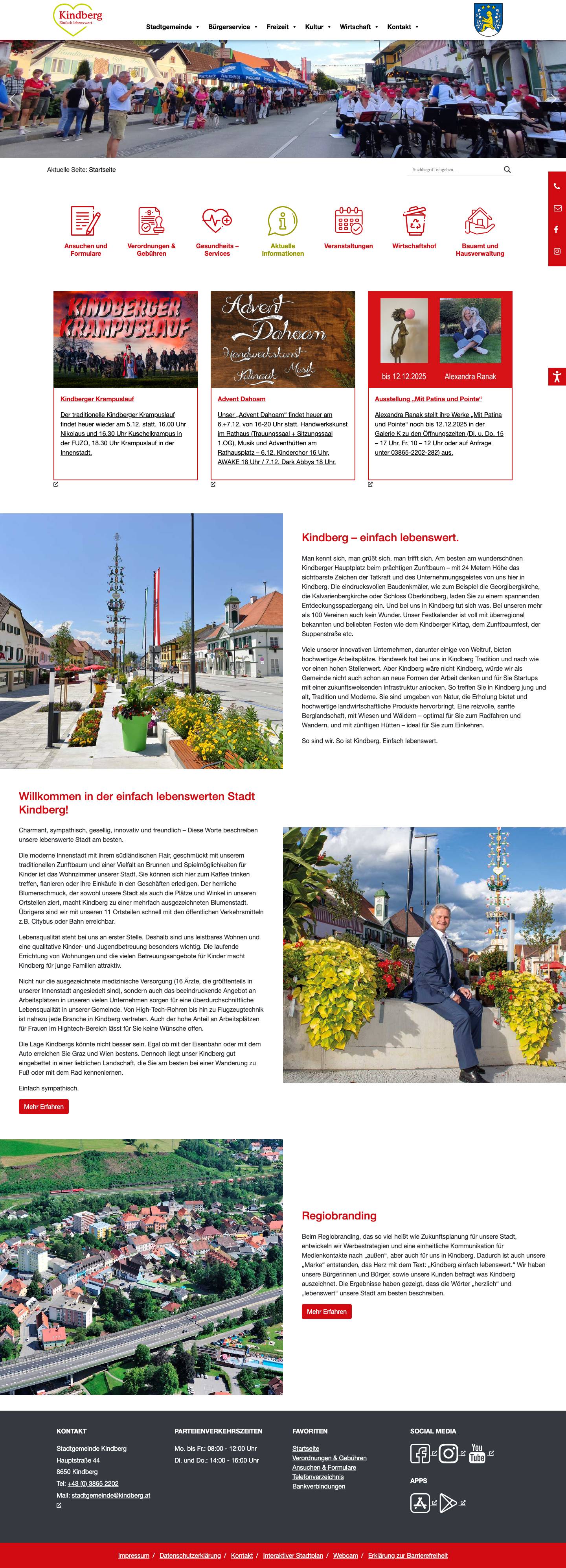 Stadtgemeinde Kindberg - Full Screenshot
