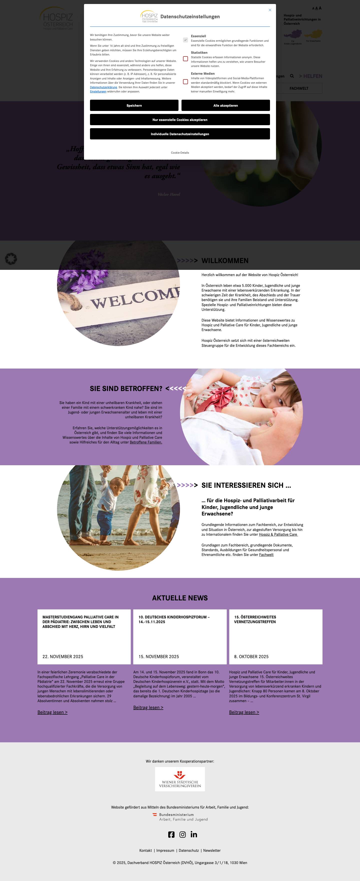 kinder-hospiz.at - Full Screenshot