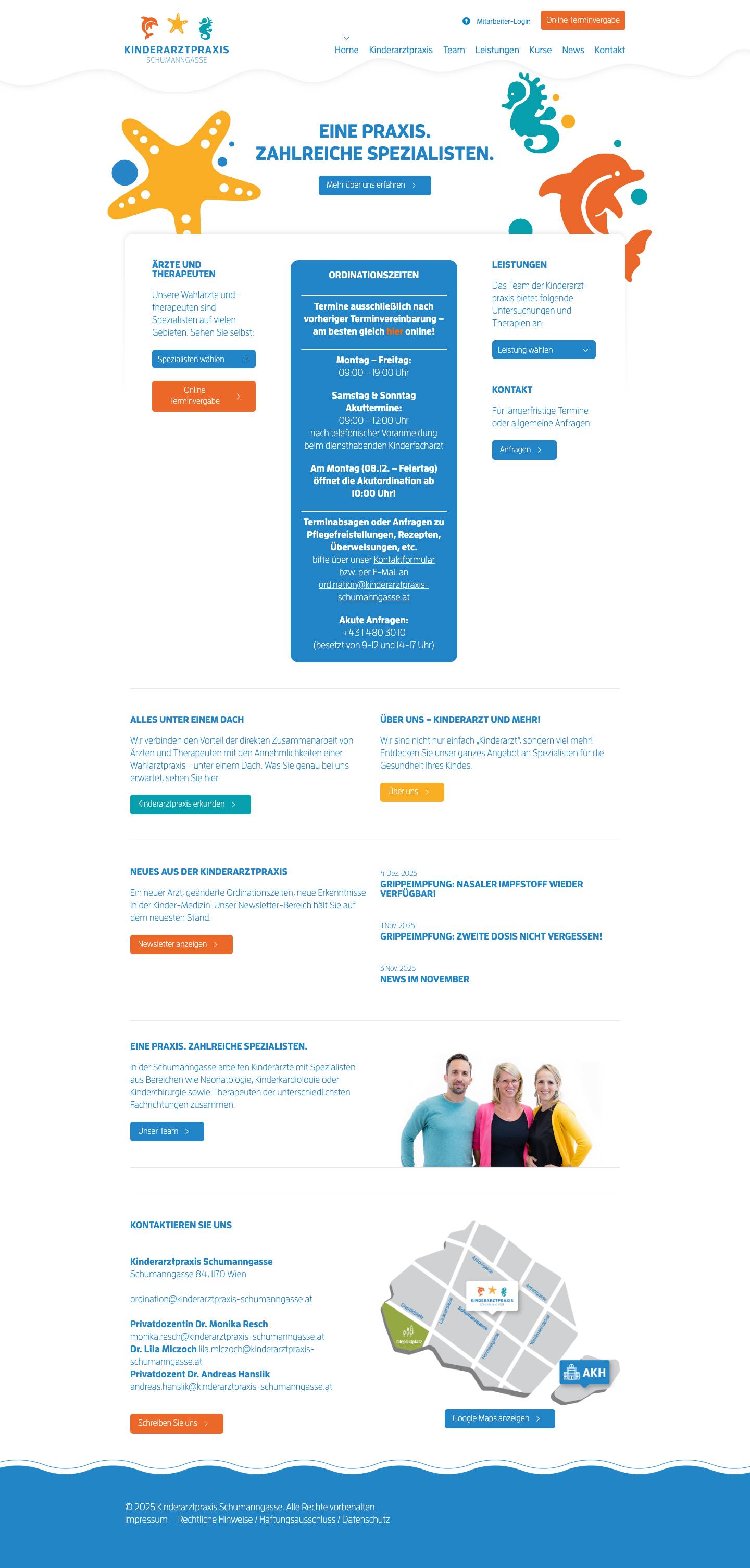 Kinderarztpraxis Schumanngasse - Full Screenshot