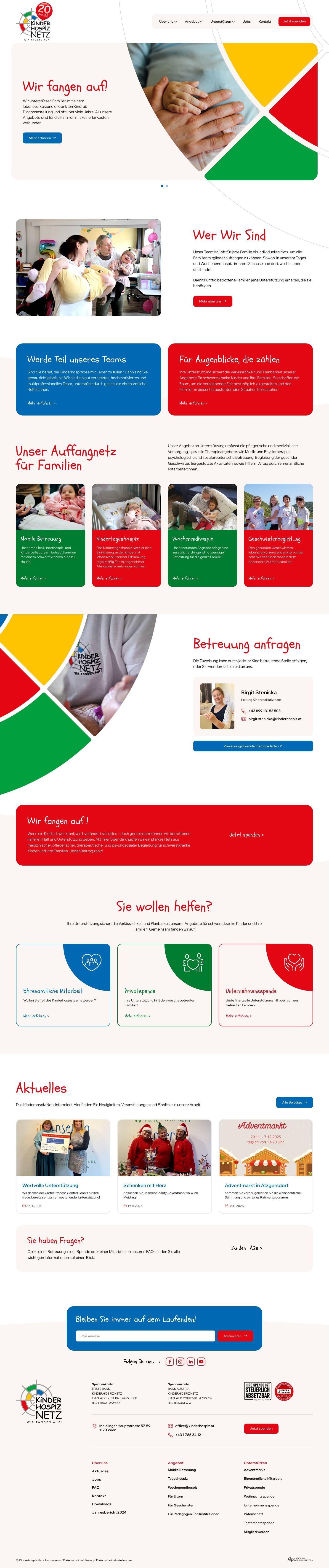 Kinderhospiz Netz - Full Screenshot