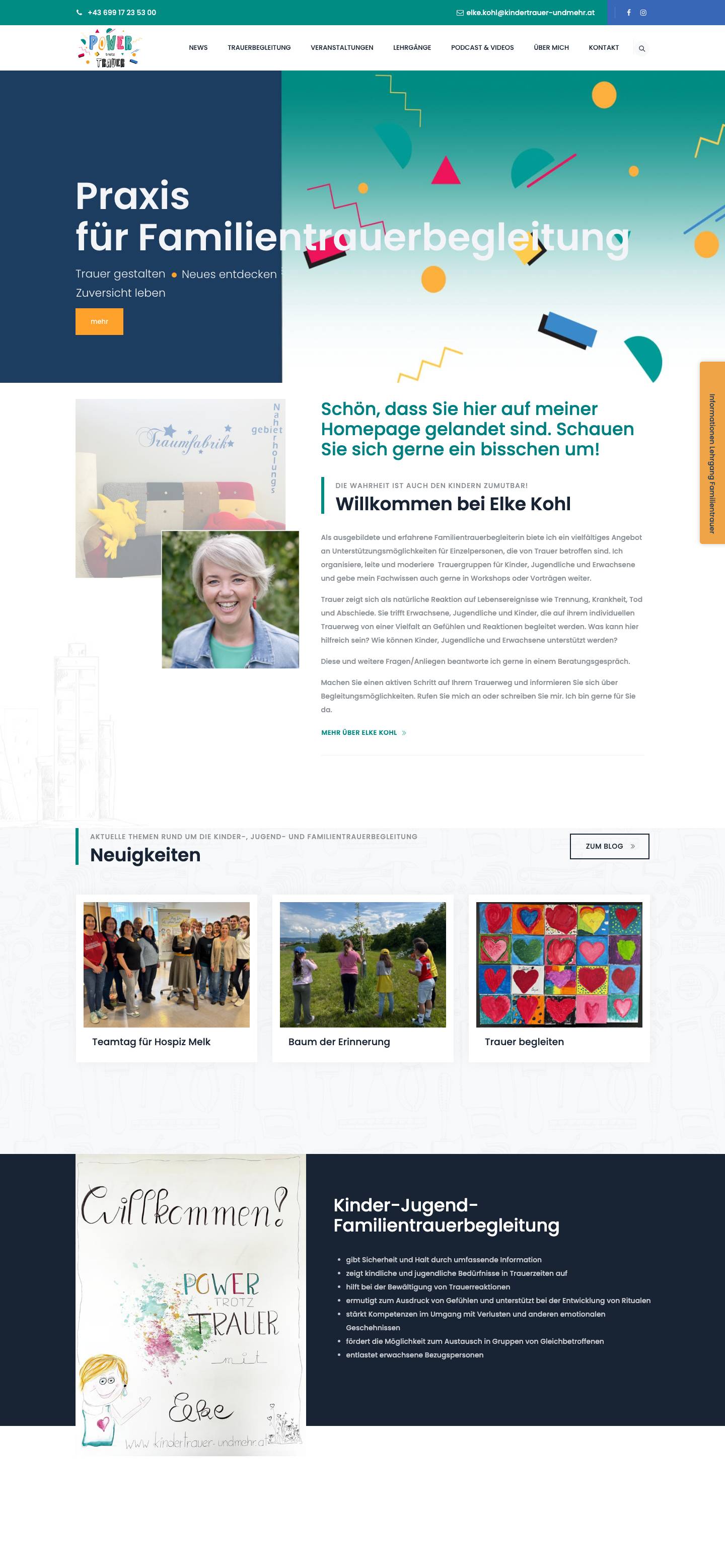 Trauerbegleitung für Kinder und Jugendliche mit Elke Kohl - Full Screenshot