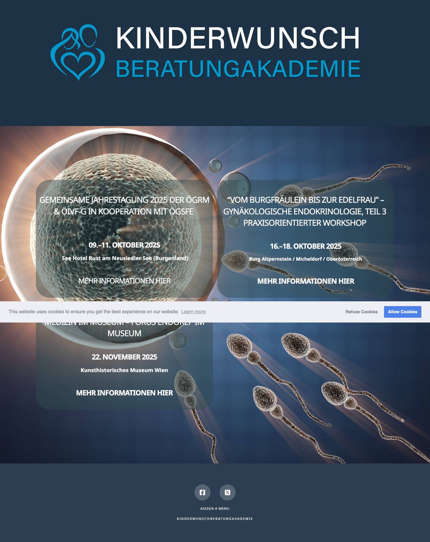 Kinderwunschberatung Akademie | Gynäkologische Endokrinologie und Reproduktionsmedizin - Full Screenshot