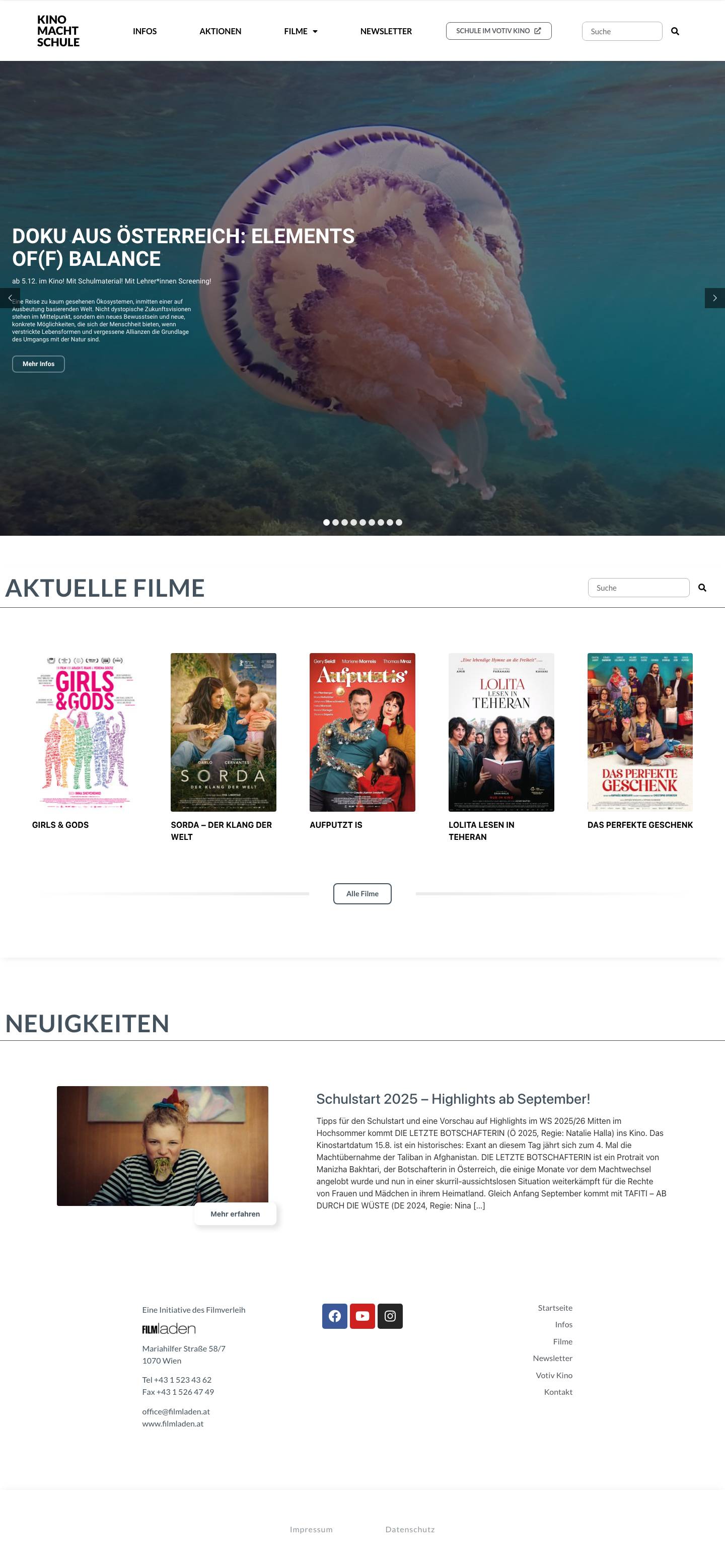 Startseite | Kino macht Schule - Full Screenshot
