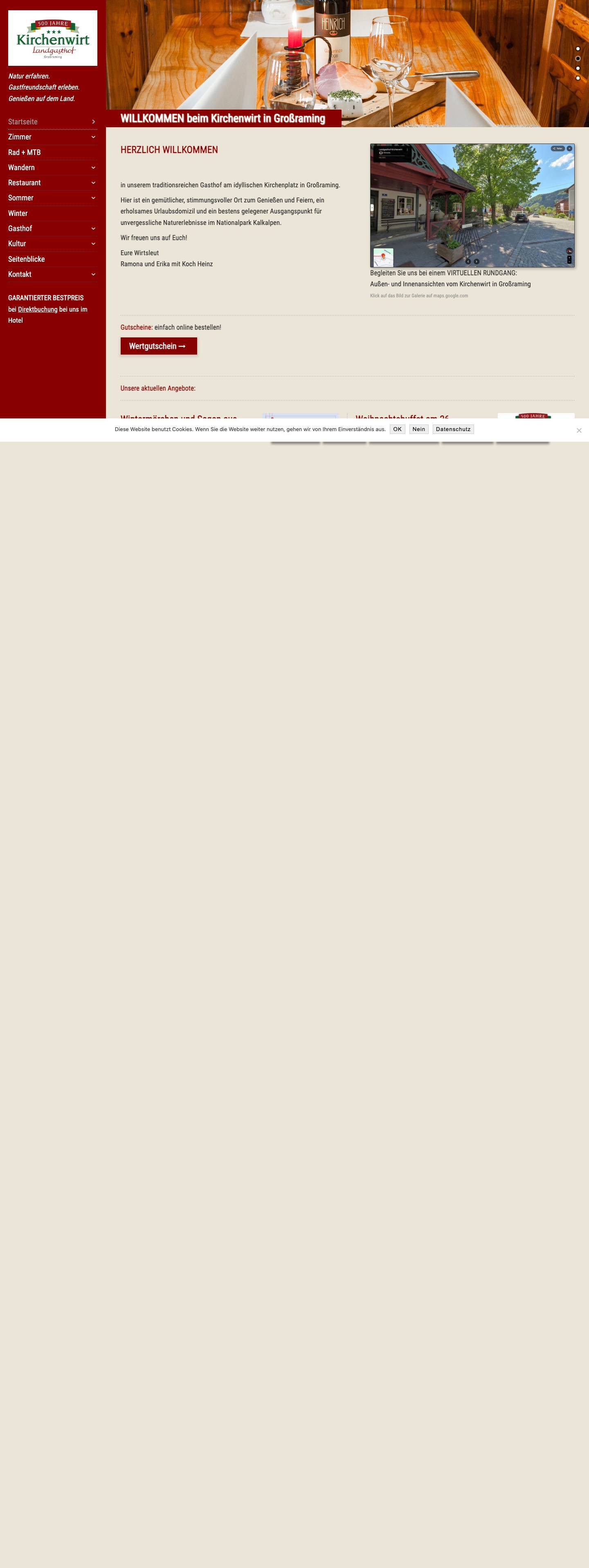 Landgasthof Kirchenwirt, 4463 Großraming - Full Screenshot