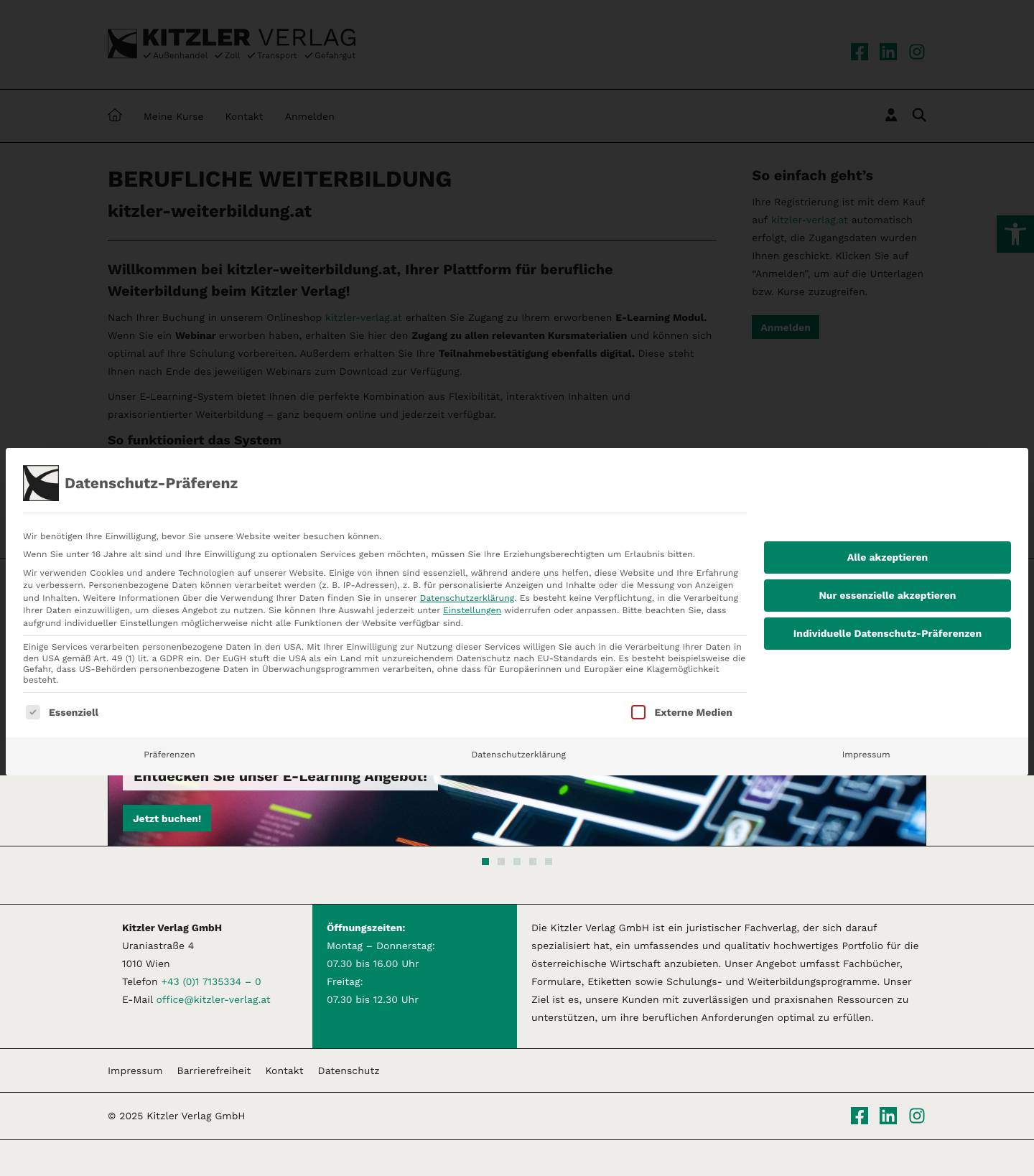 Kitzler-Verlag WeiterbildungAccessibility ToolsIncrease TextDecrease TextGrayscaleHigh ContrastNegative ContrastLight BackgroundLinks UnderlineReadable FontZurücksetzenHelp - Full Screenshot