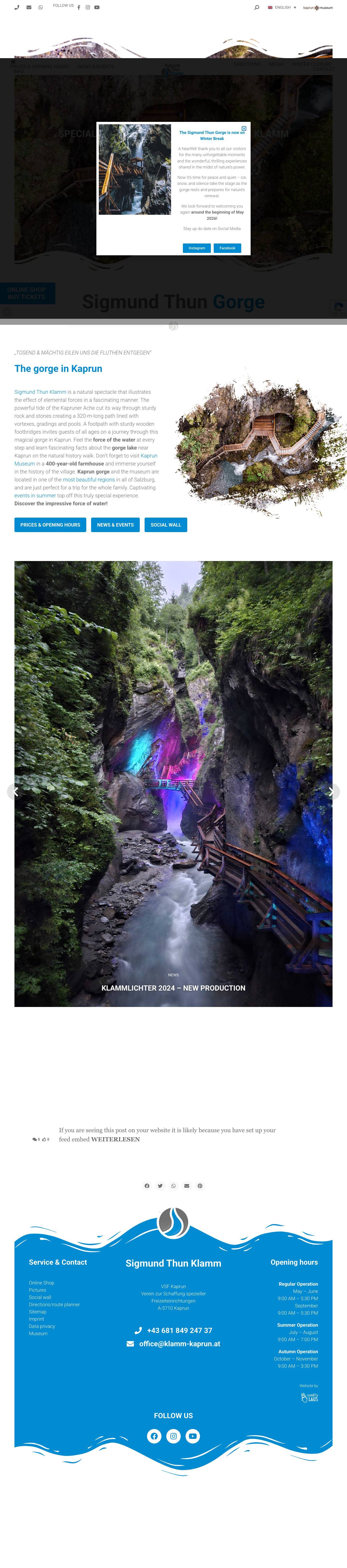 Sigmund Thun Klamm und Museum Kaprun - Erlebnis für die ganze Familieicon-1c-sigmund-thun-klamm-kaprun - Full Screenshot