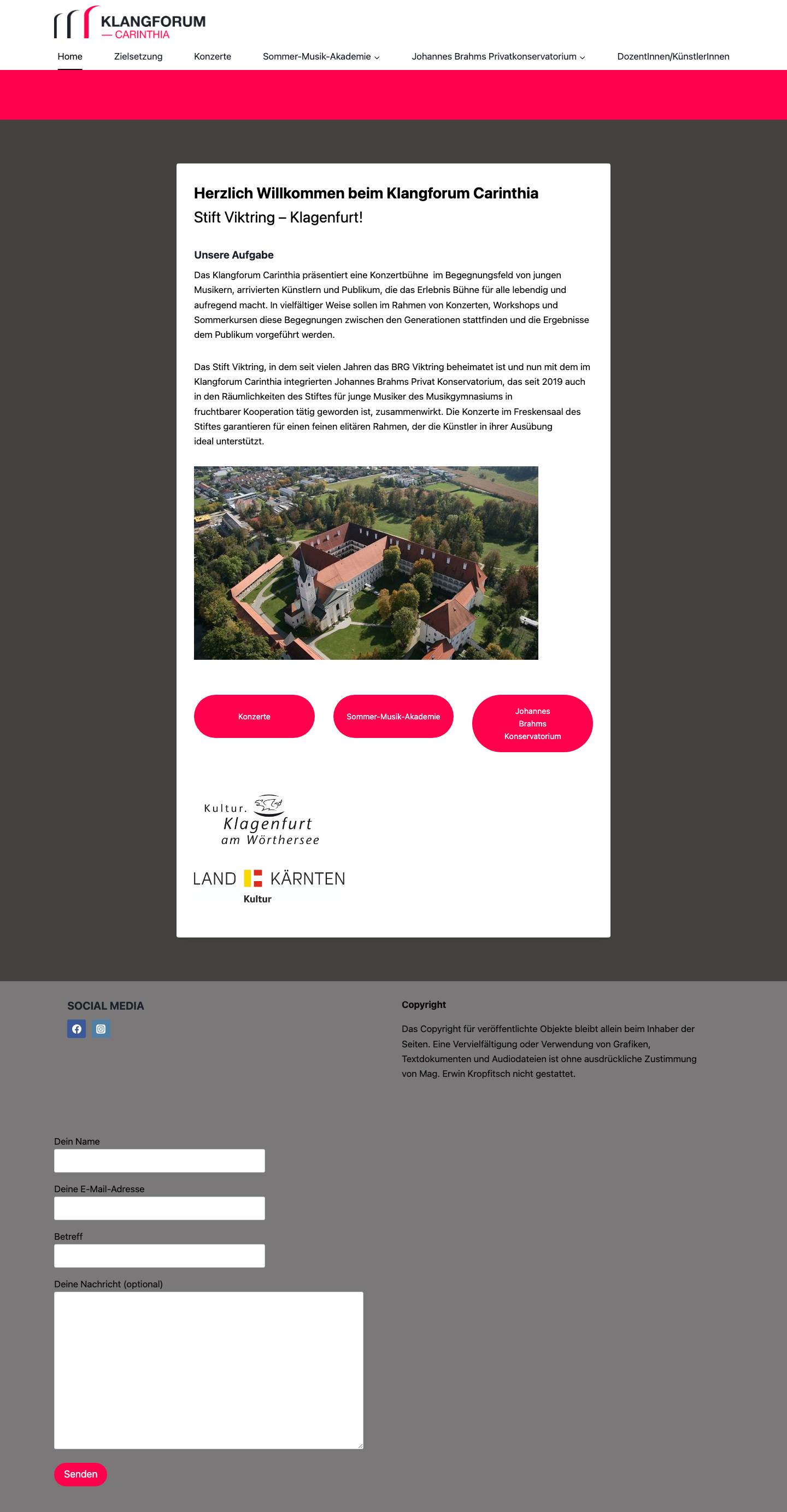 Konzerte | Sommer-Musik-Akademie | Johannes Brahms PrivatkonservatoriumErweiternErweiternMenü ein-/ausklappenFacebookInstagram - Full Screenshot